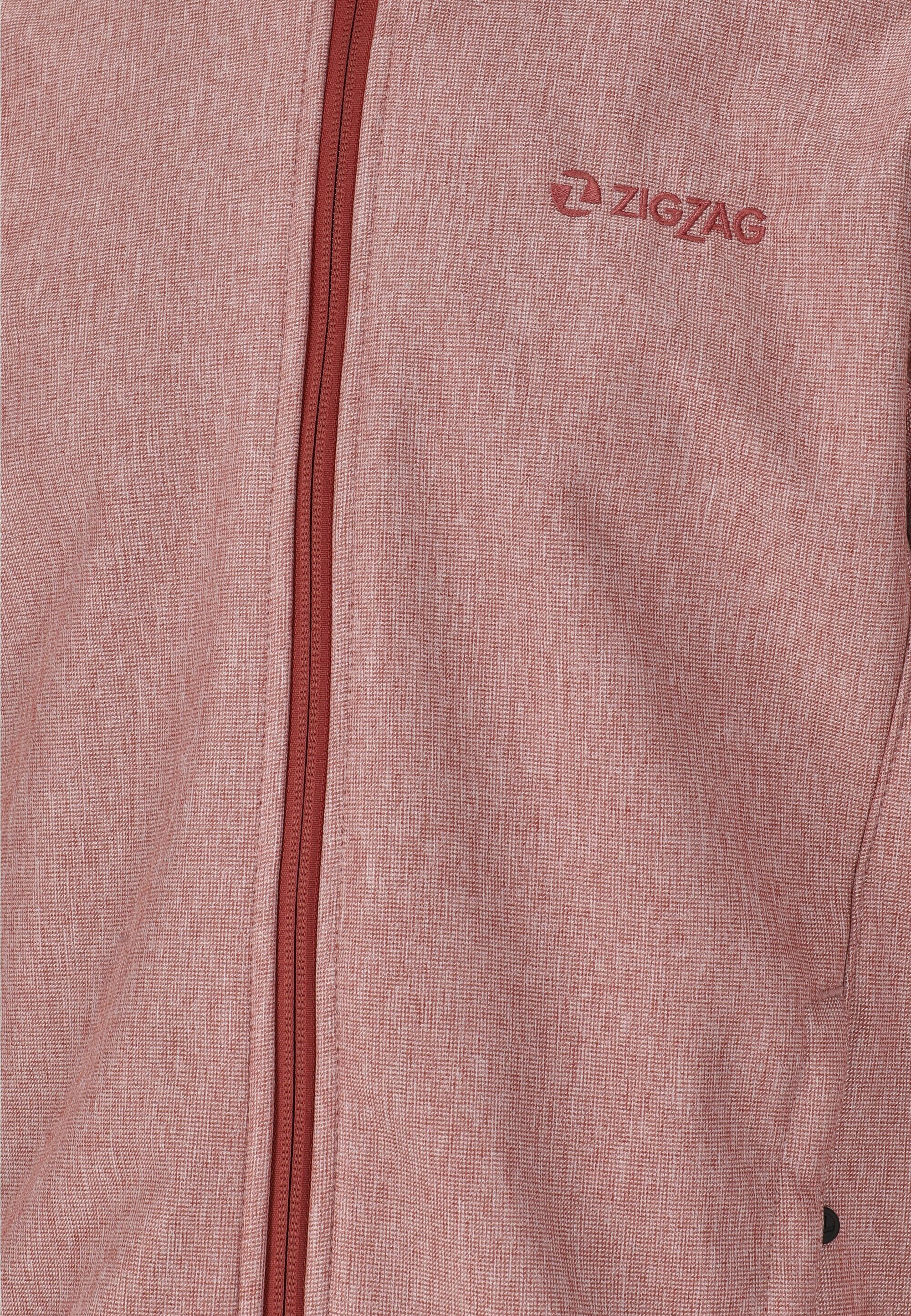 ZIGZAG Softshelljacke »MANONE MELANGE WATERPROOF«, mit weichem Innenfleece