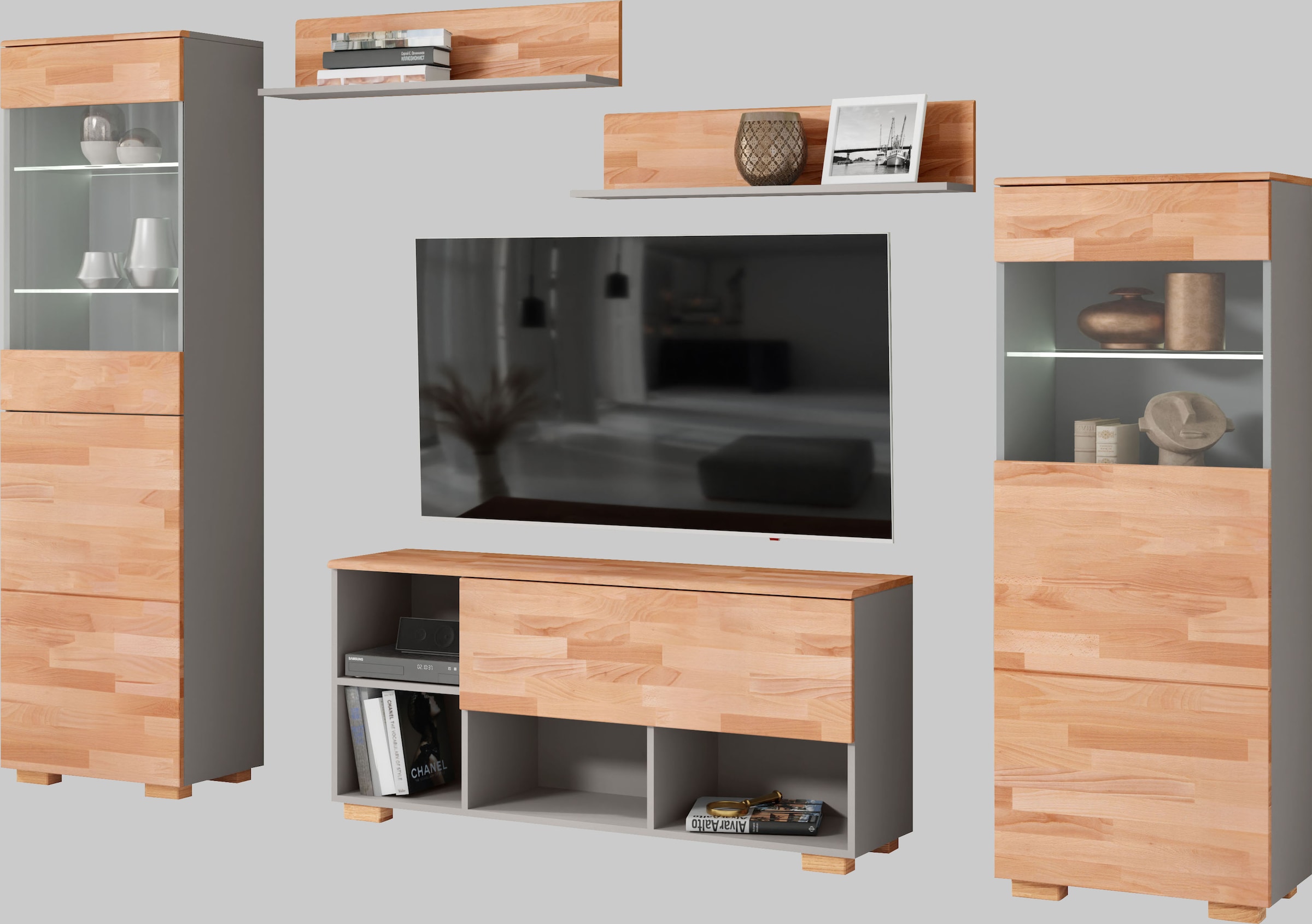 Home affaire Wohnwand 5 Stk. tlg. schöne moderne Optik günstig online kaufen
