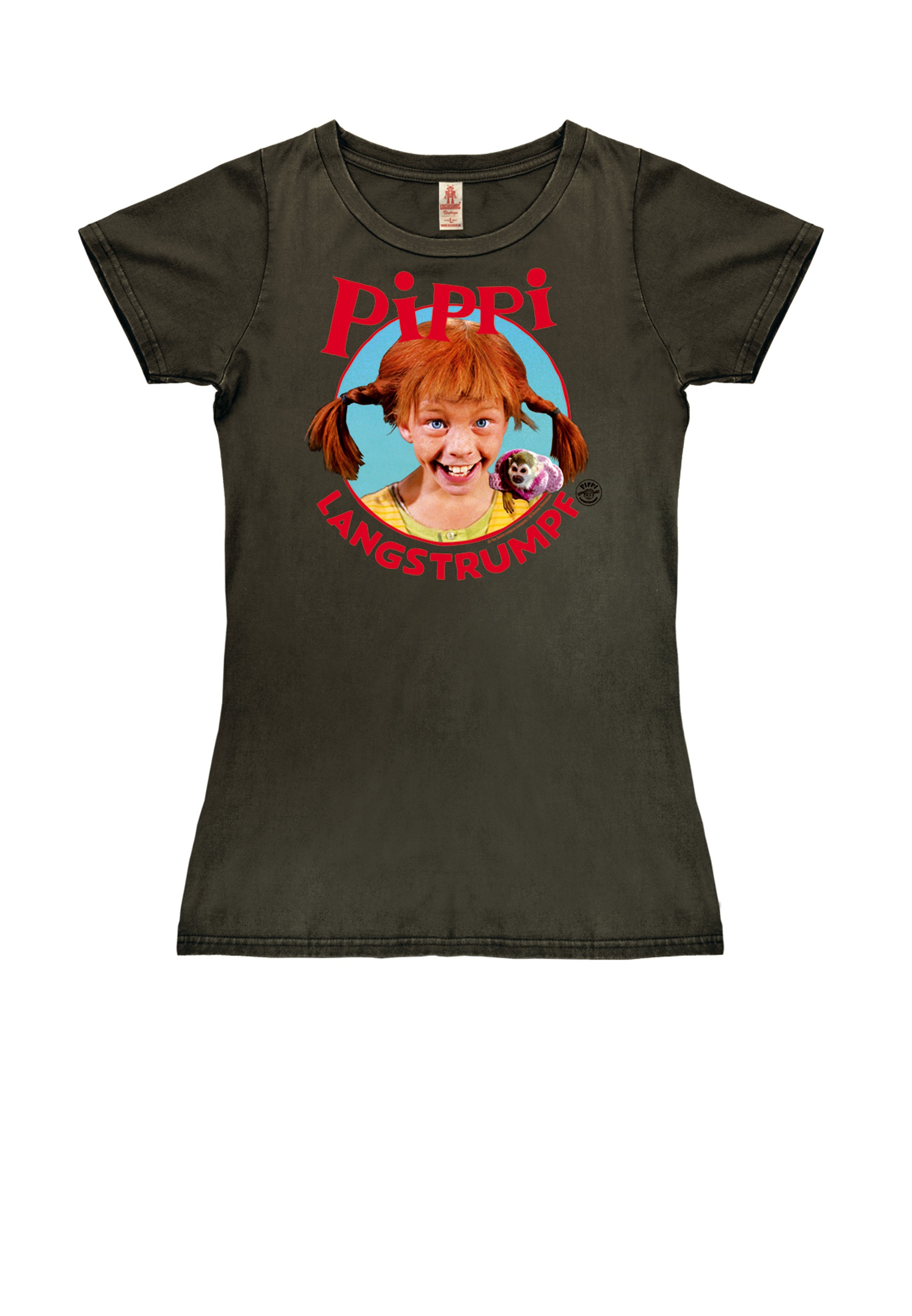 LOGOSHIRT T-Shirt »Pippi Langstrumpf«, mit buntem Frontprint