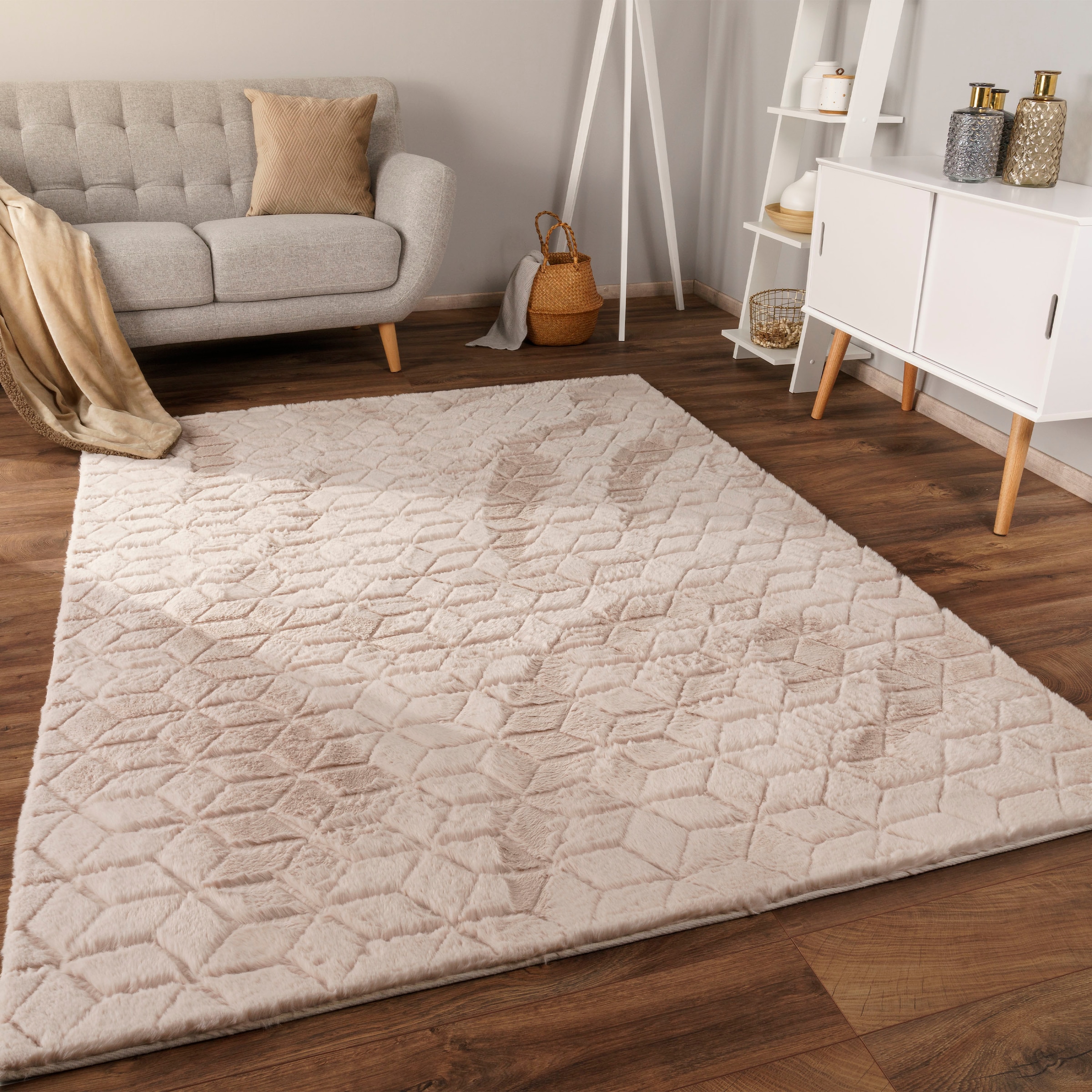 Paco Home Hochflor-Teppich modernes BAUR rechteckig, 745«, weich geometrisches Farben, »Arnheim | Design, Uni besonders