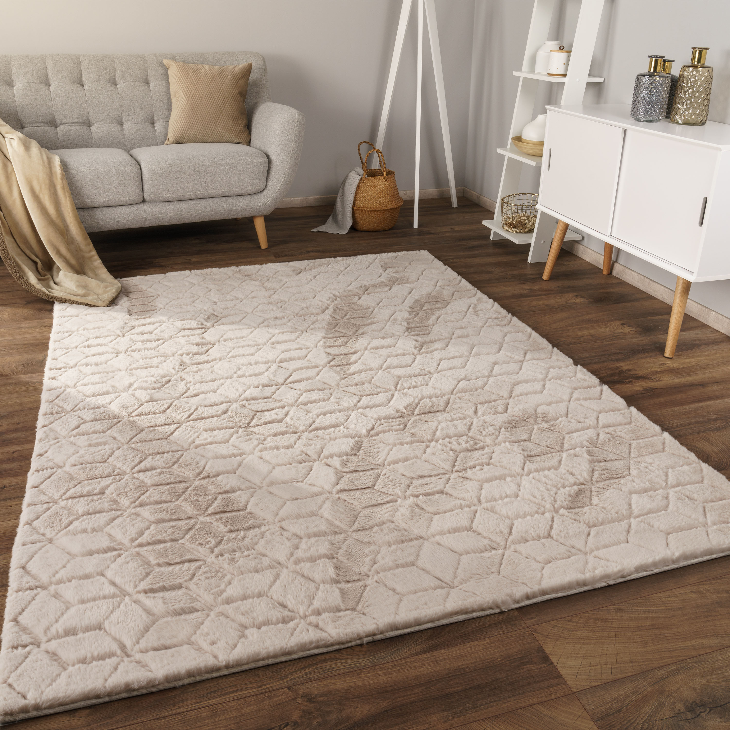 Paco Home Hochflor-Teppich "Arnheim 745" rechteckig 26 mm Höhe Uni Farben, günstig online kaufen