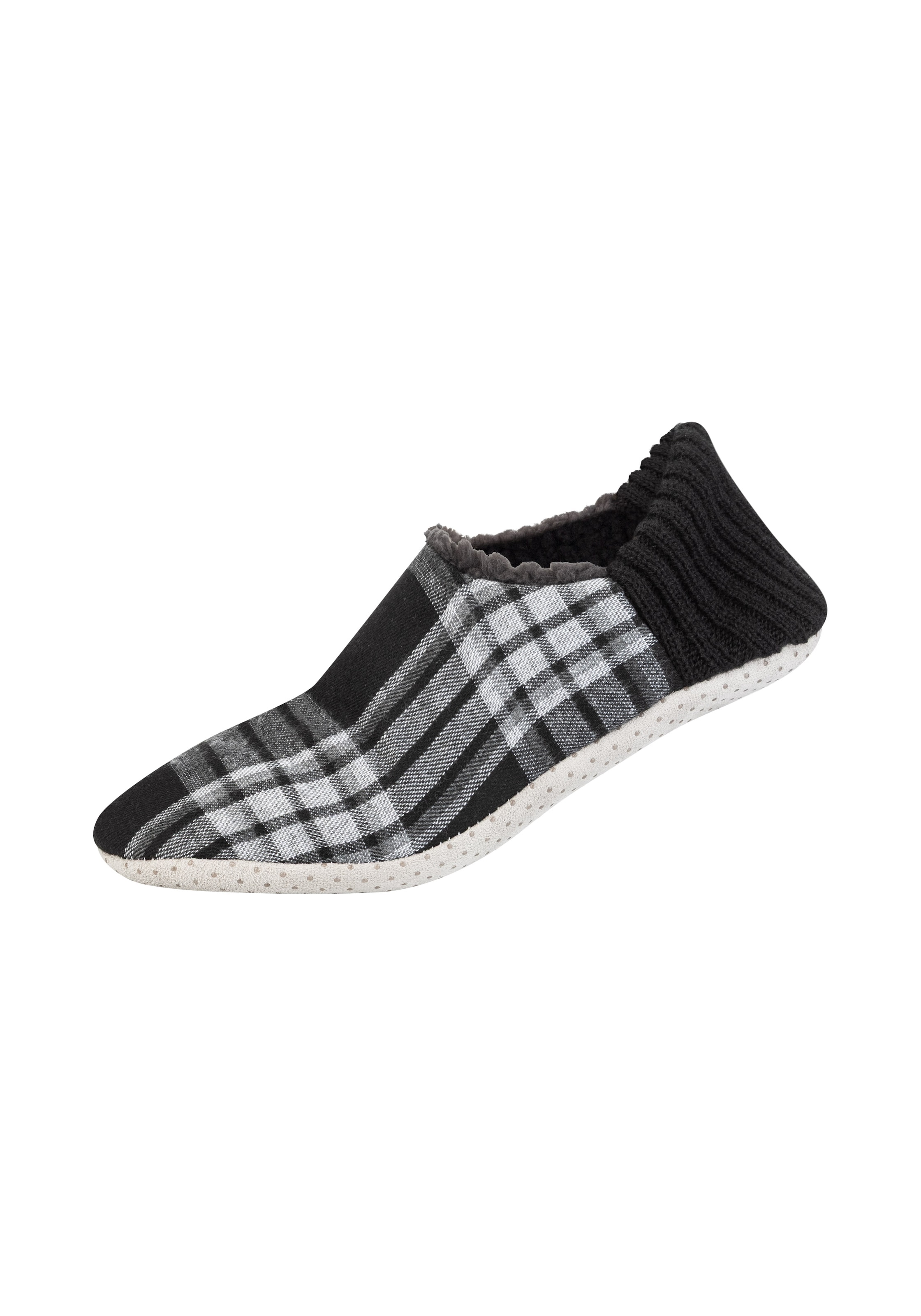 Camano Socken mit ABS-Sohlenaufdruck, kariert