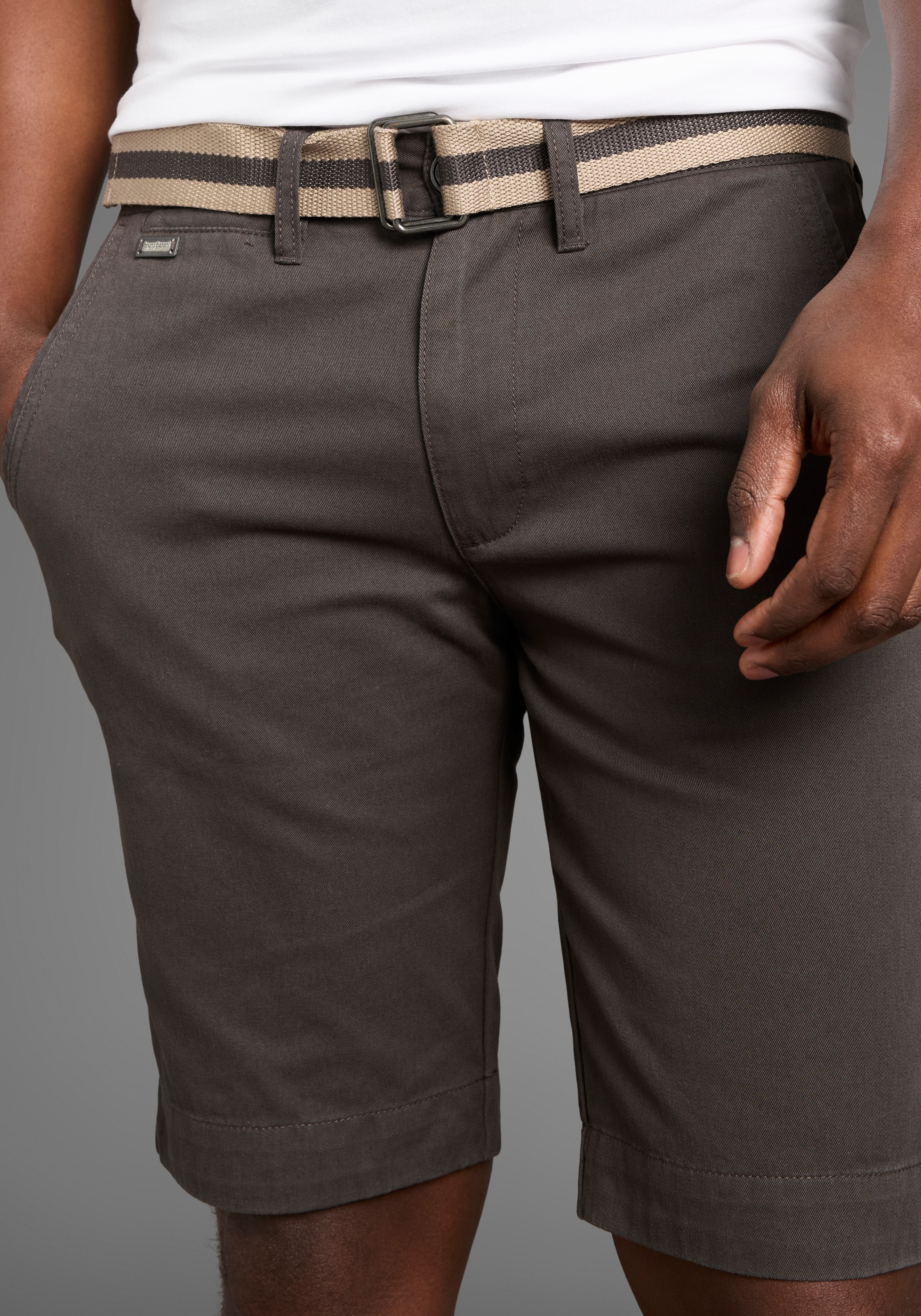 Thumbnail - Bruno Banani Chinoshorts inklusive Gürtel