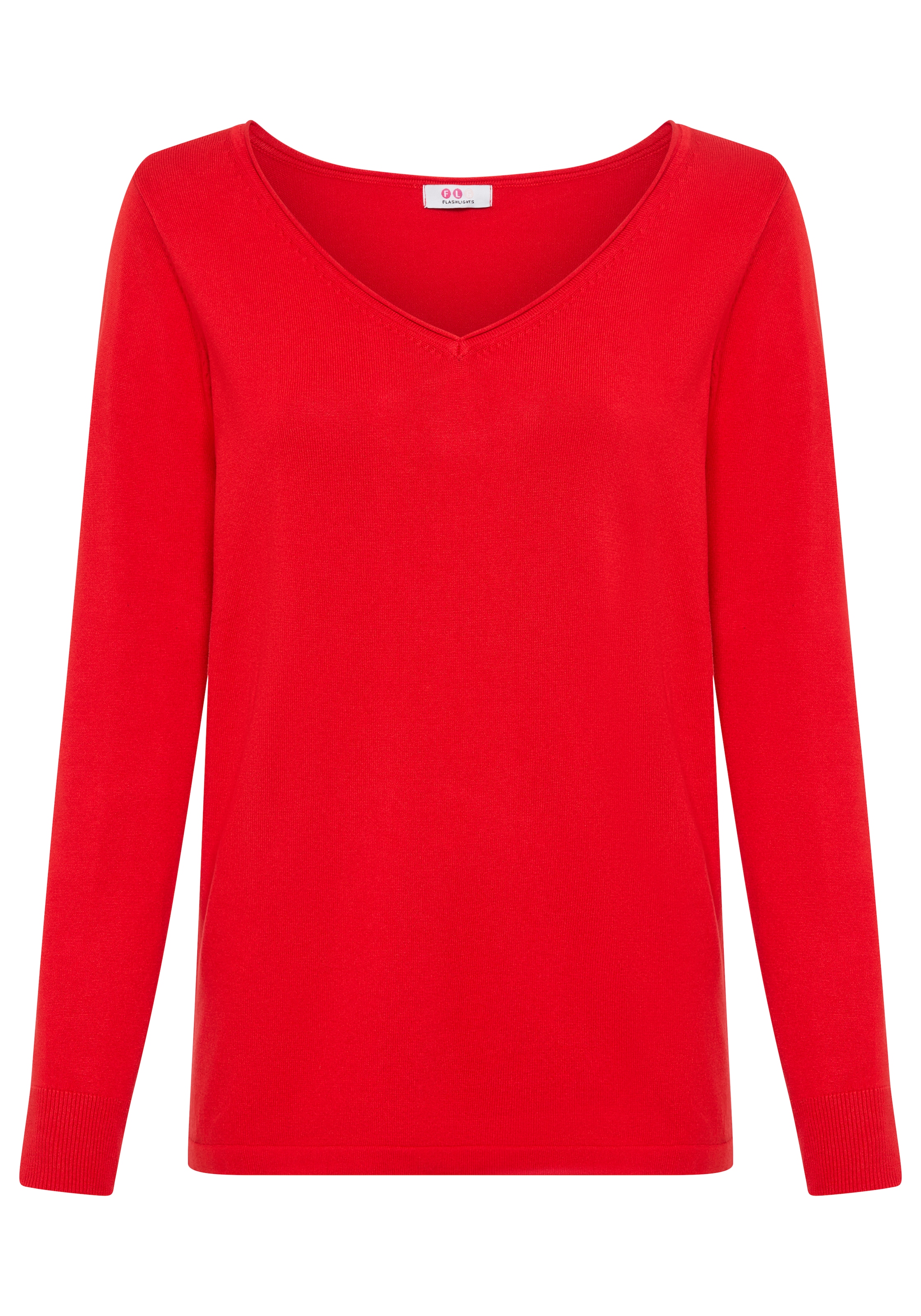 Flashlights V-Ausschnitt-Pullover mit lässigem Schnitt und femininen V-Ausschnitt