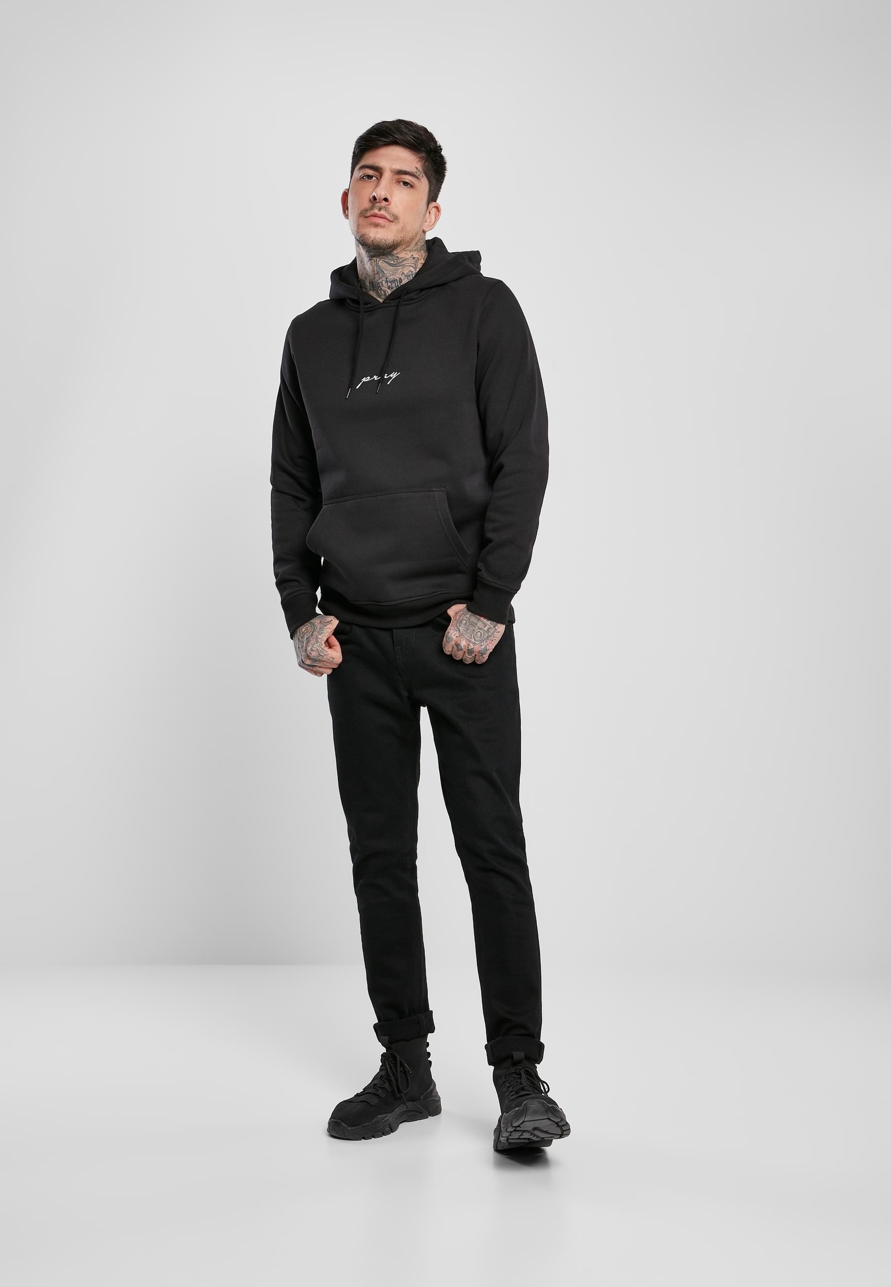 MisterTee Sweatshirt »MisterTee Herren Pray EMB Hoody«, (1 tlg.)