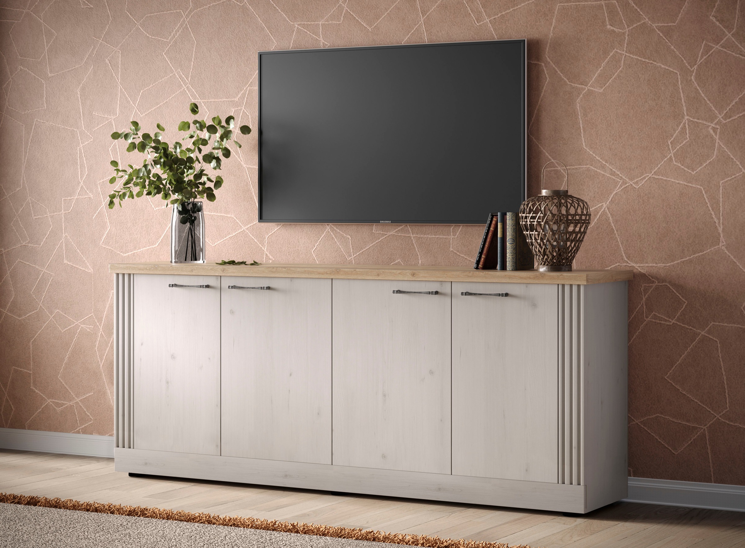 OTTO home Sideboard "Country Breite 211 cm, Kommode mit 4 Türen, Anrichte i günstig online kaufen