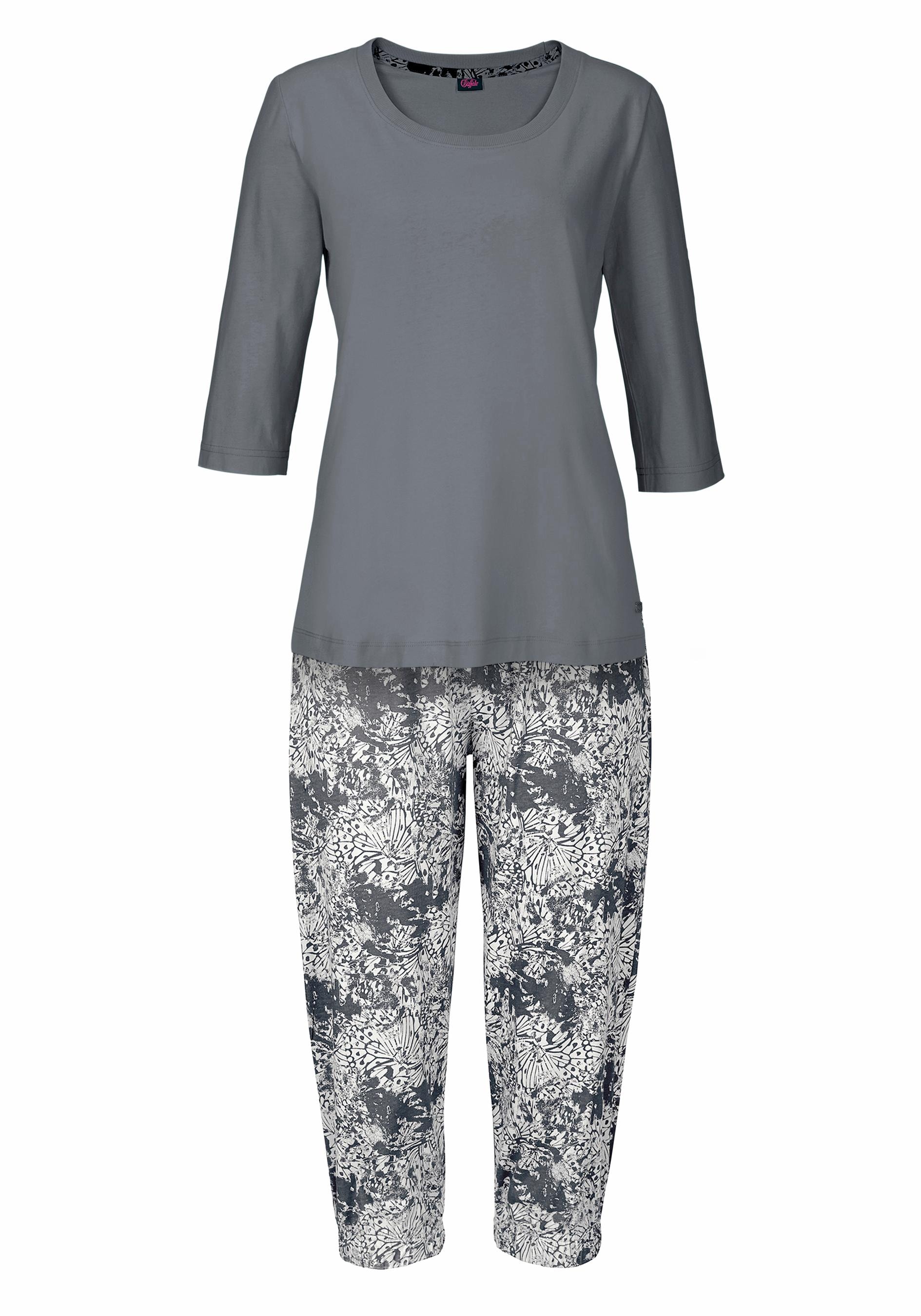 Buffalo Capri-Pyjama, (2 tlg.), mit gemusterter Hose