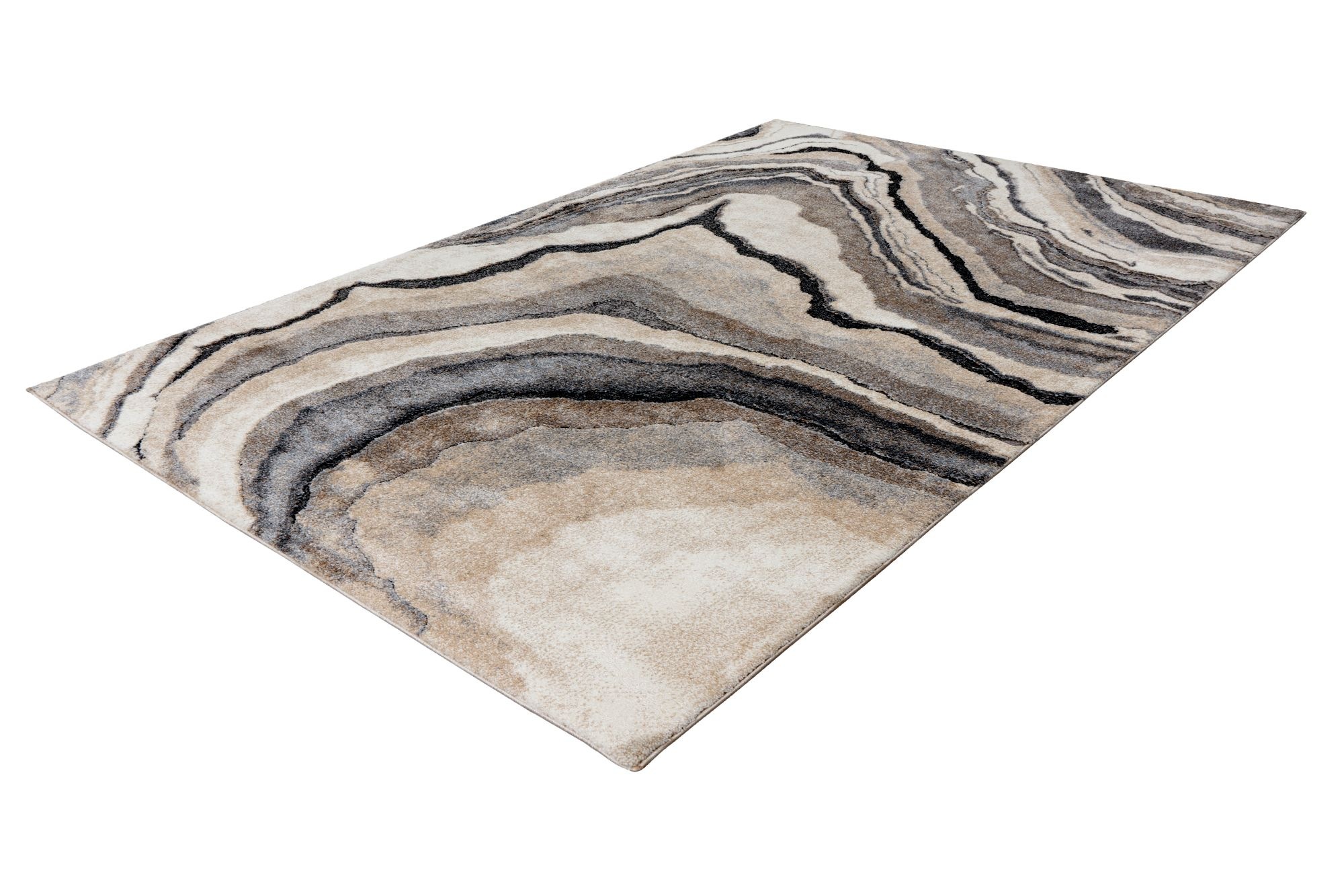 Thumbnail - Kayoom Teppich "Firenze 486" rechteckig 22 mm Höhe Kurzflor, Hoch Tief Struktur, Wohnzimmer