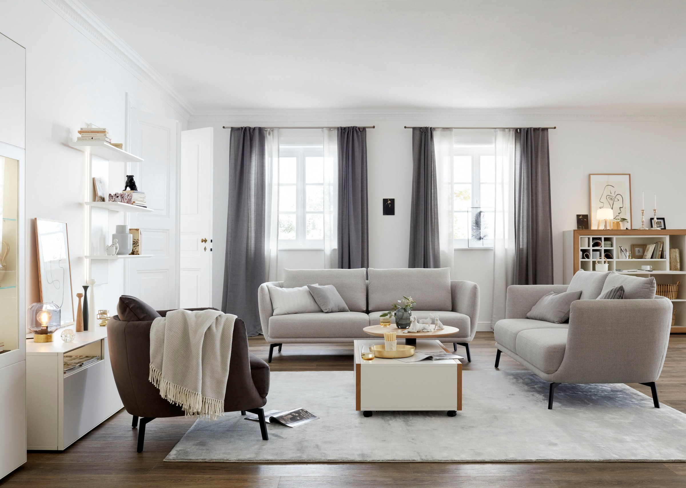 SCHÖNER WOHNEN-Kollektion Sessel »Pearl Cocktailsessel mit schmalen Armlehnen und geschwungenen Rücken«, elegant und zeitlos mit tollem Sitzkomfort, Solitärmöbel