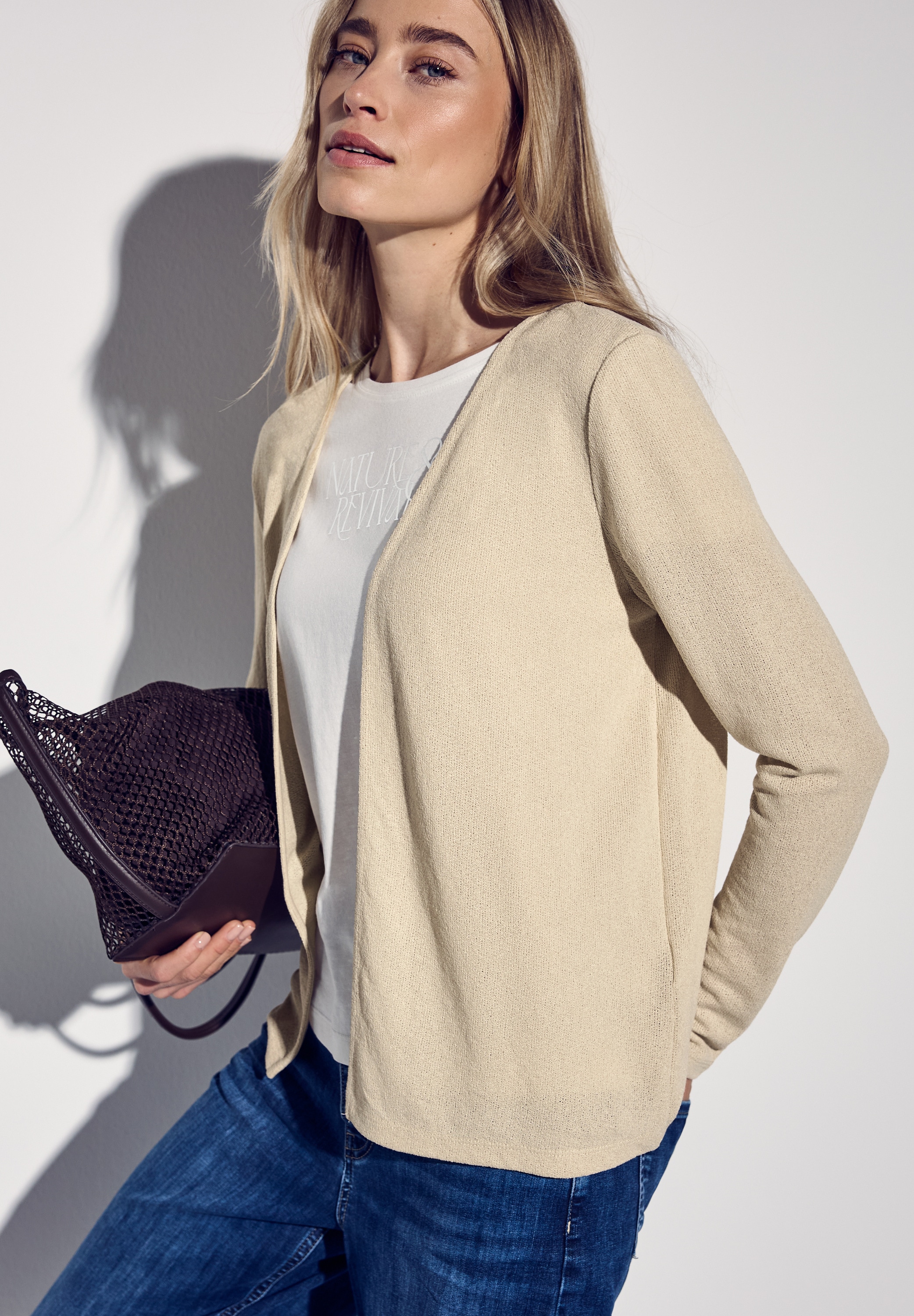 STREET ONE Shirtjacke »NETTE«, im Strick Look