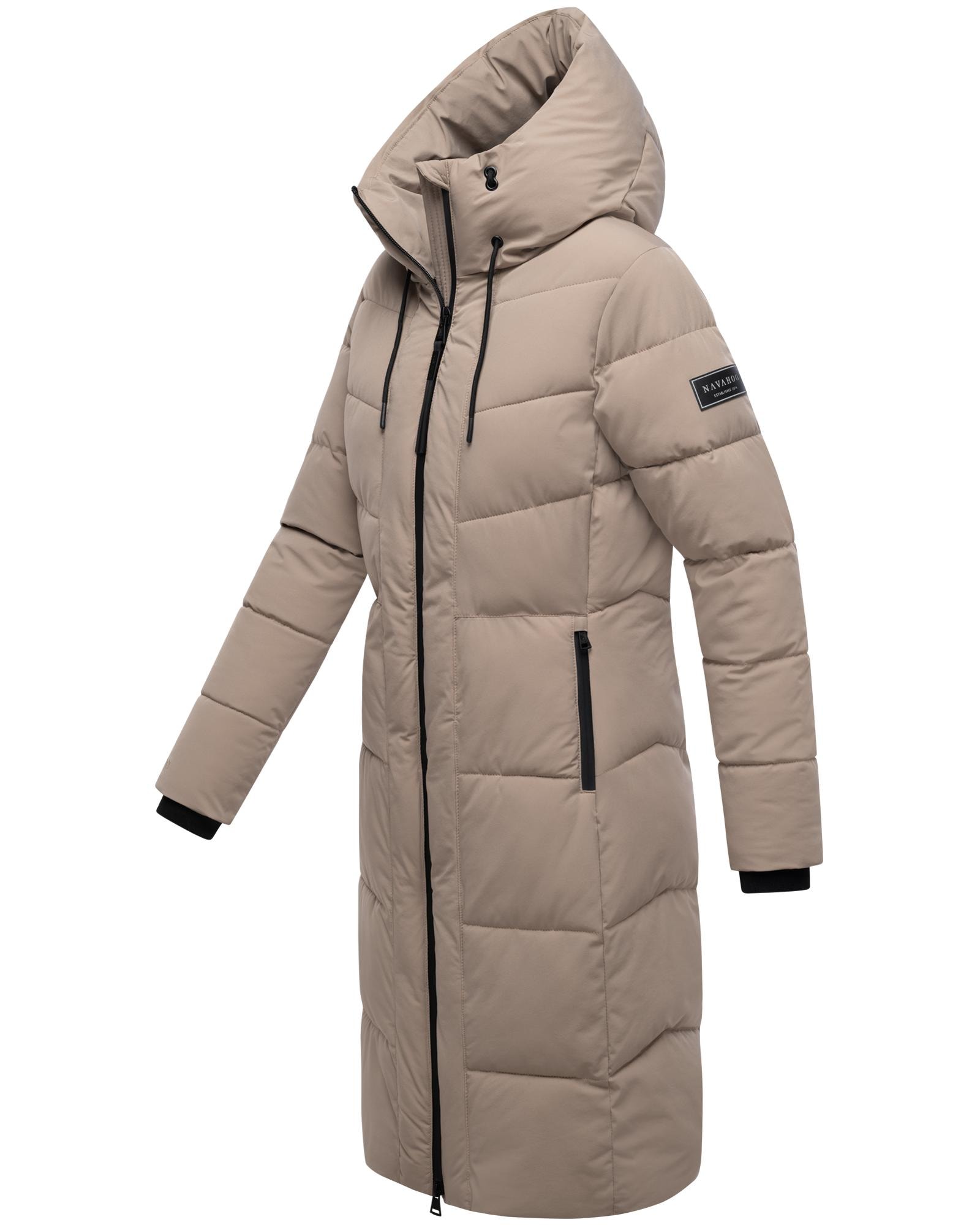 Navahoo Steppmantel »Schokokuss XIV«, Warmer Damen gesteppter Wintermantel mit Kapuze