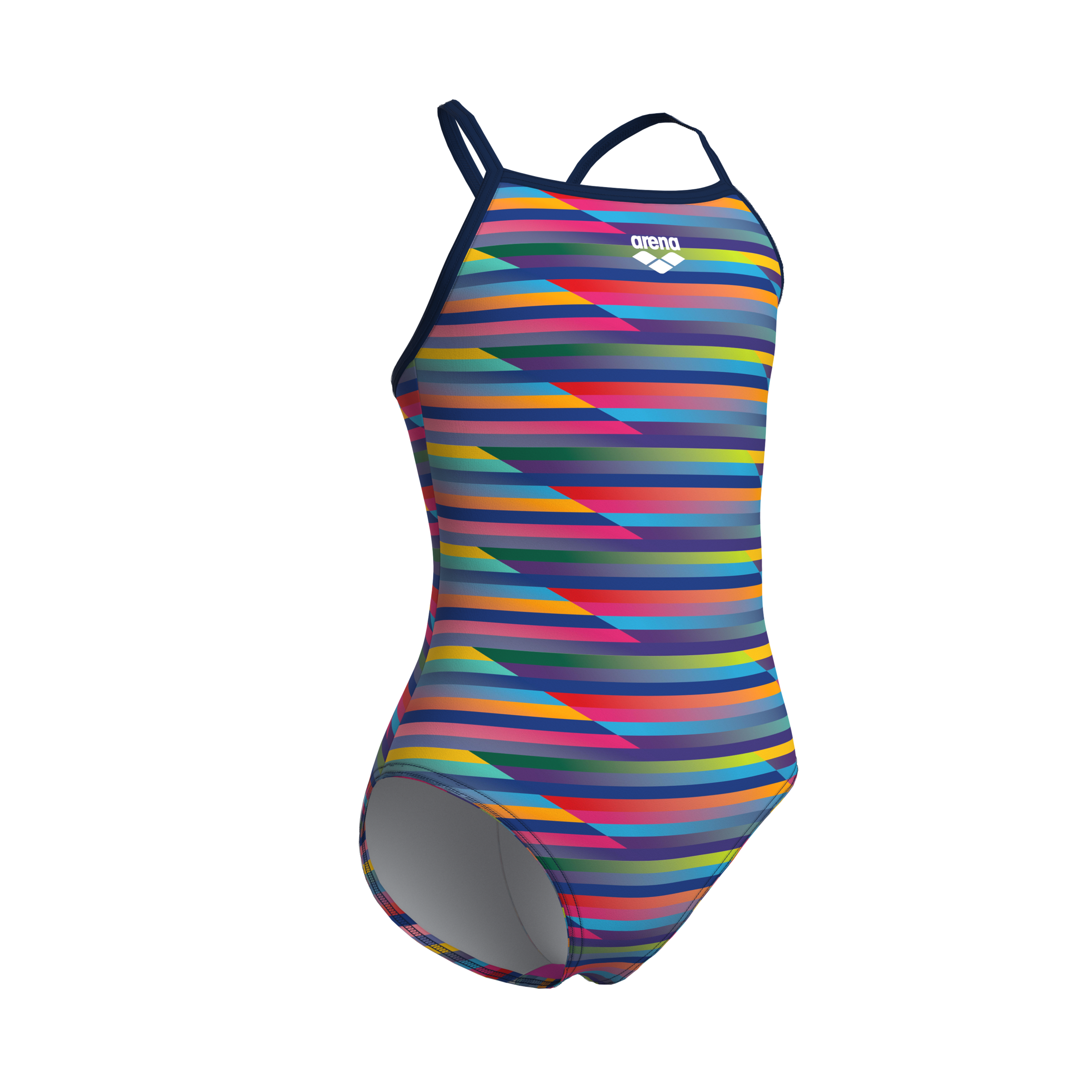 Arena Badeanzug »arena Performance Mädchen Racing Stripe Light Drop Back Badeanzug«, mit UV-Schutz UPF 50+