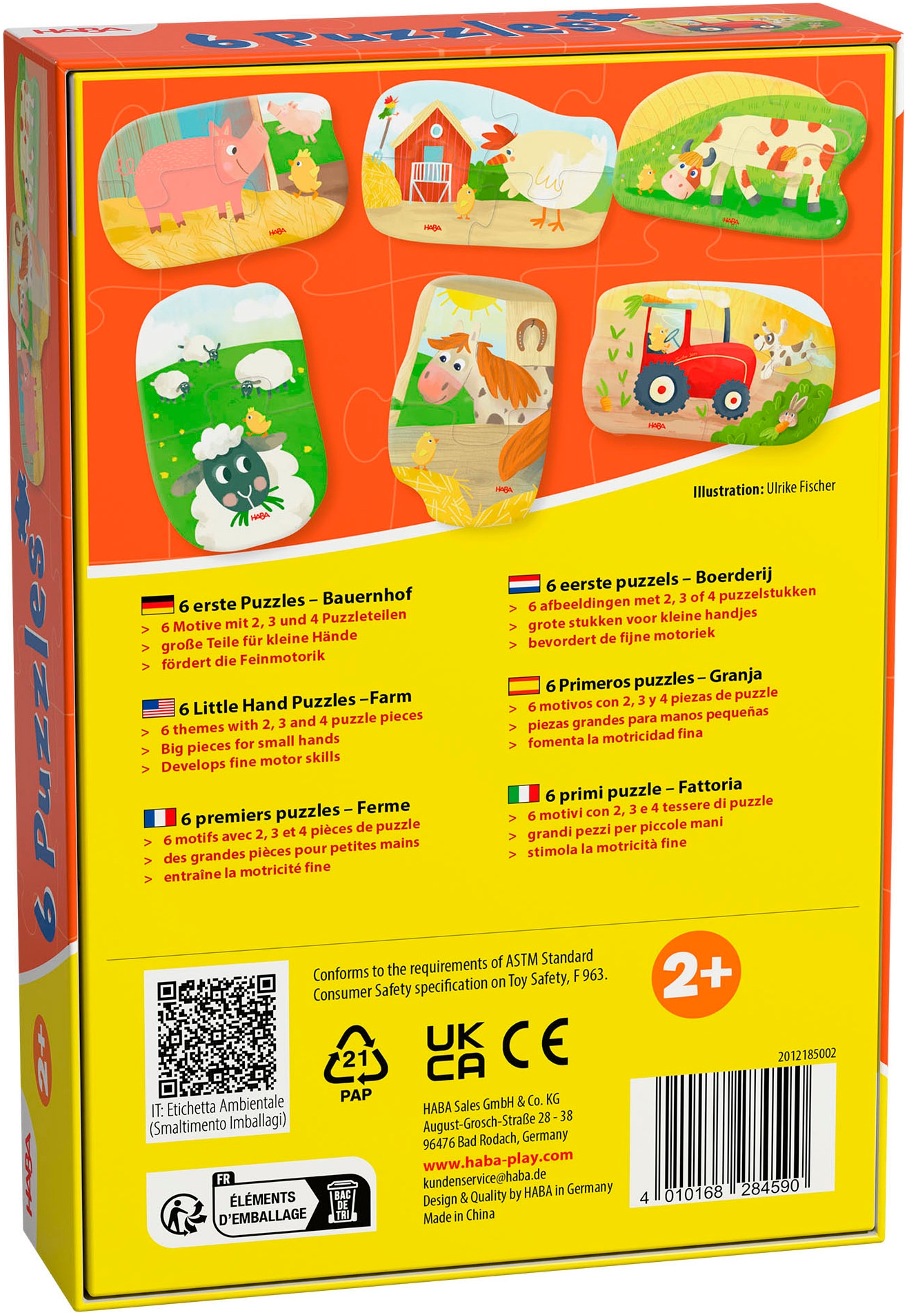 Haba Puzzle »6 erste Puzzles Bauernhof«, (18 tlg.)