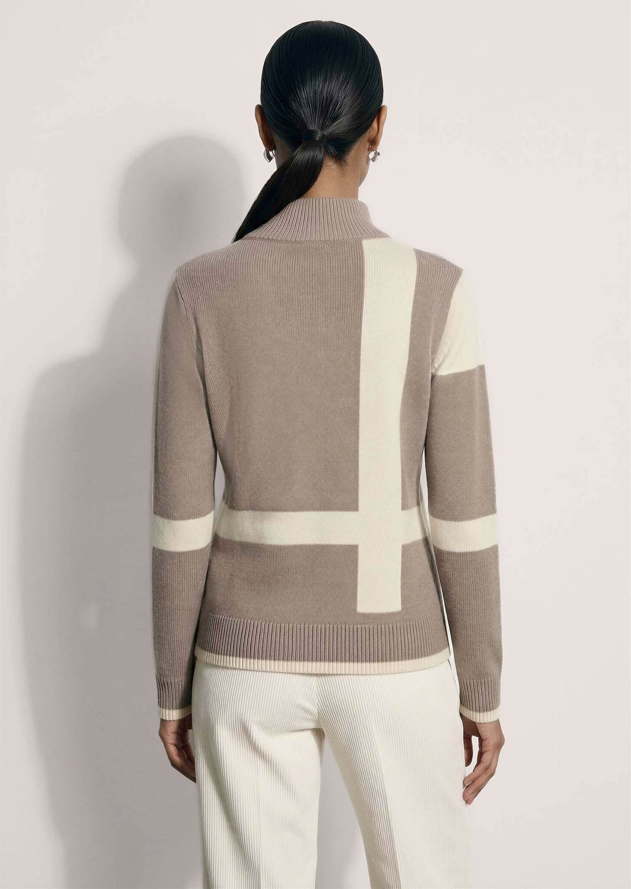 MADELEINE Longpullover »Pullover Strickpullover mit Colour-Blocking«