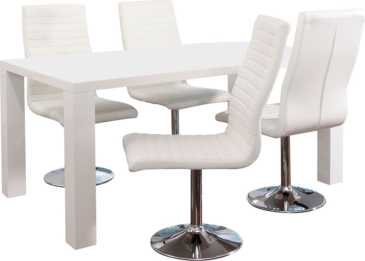 SalesFever Esstisch "Esbjerg - Stilvoller Esszimmertisch", Eleganter Hochgl günstig online kaufen