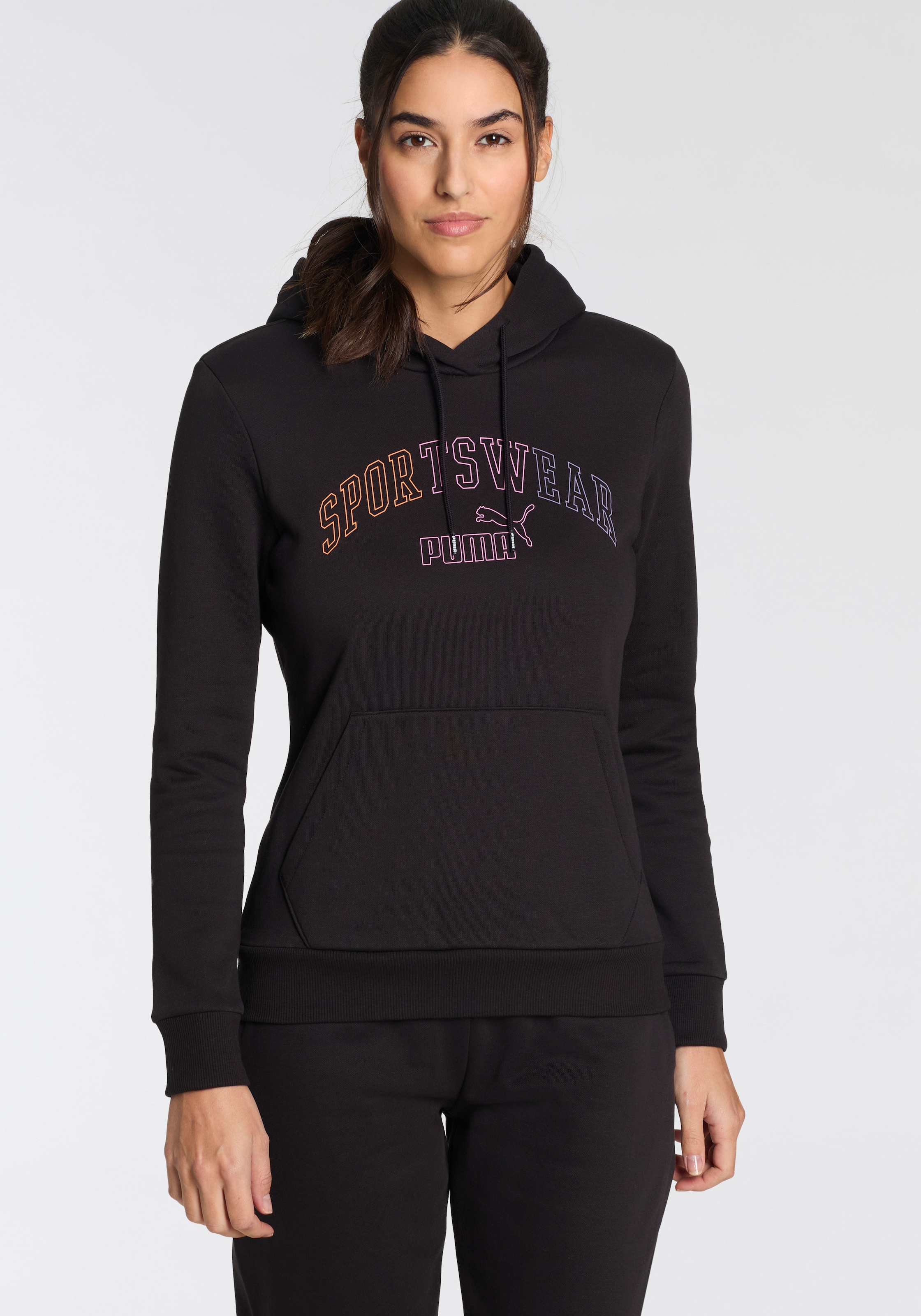 PUMA Kapuzensweatshirt "ESS+ LOGO LAB HOODIE FL", Oversized Fit, mit Kängur günstig online kaufen