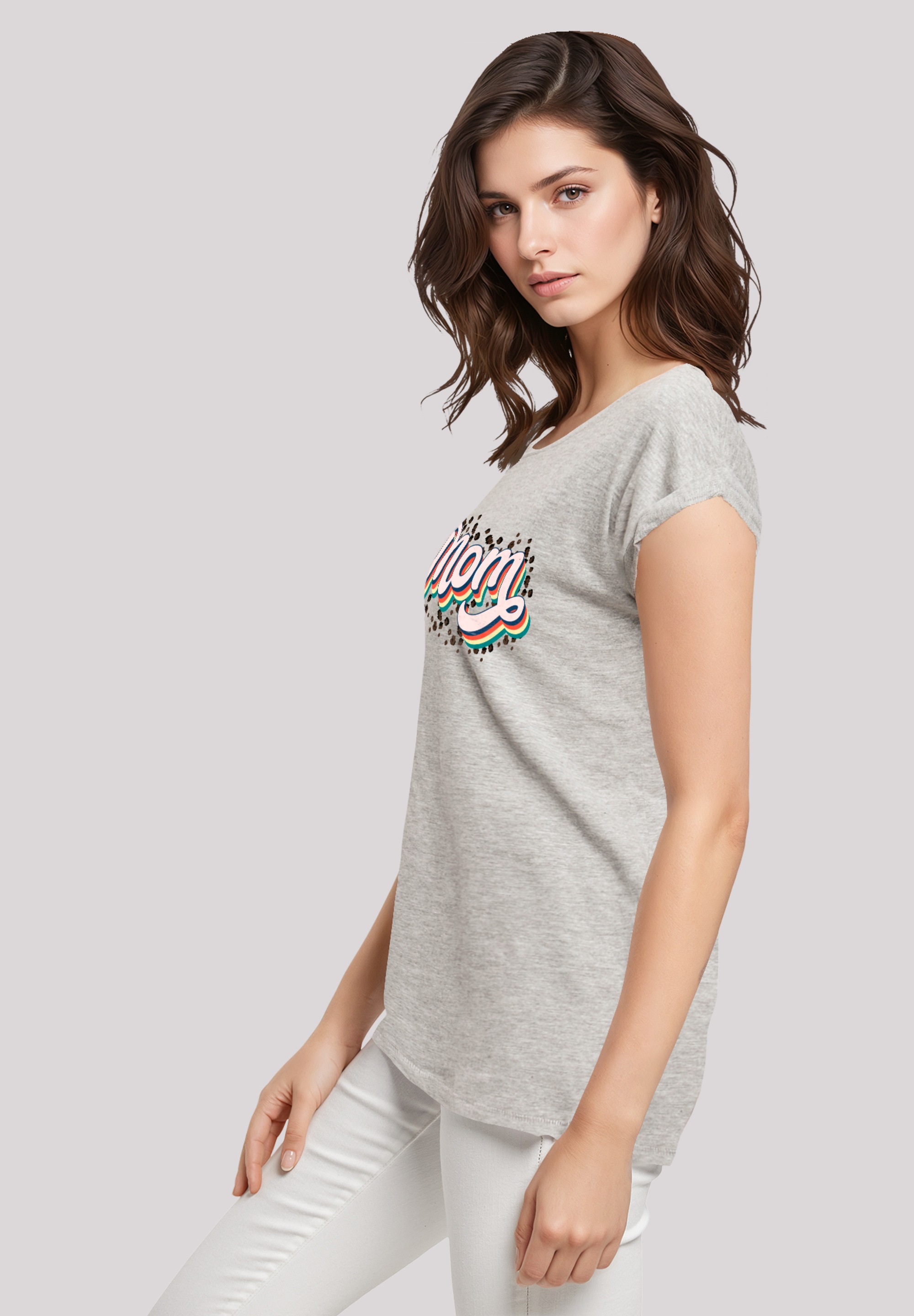 F4NT4STIC T-Shirt »Muttertag Mama Schriftzug Regenbogen«, Premium Qualität