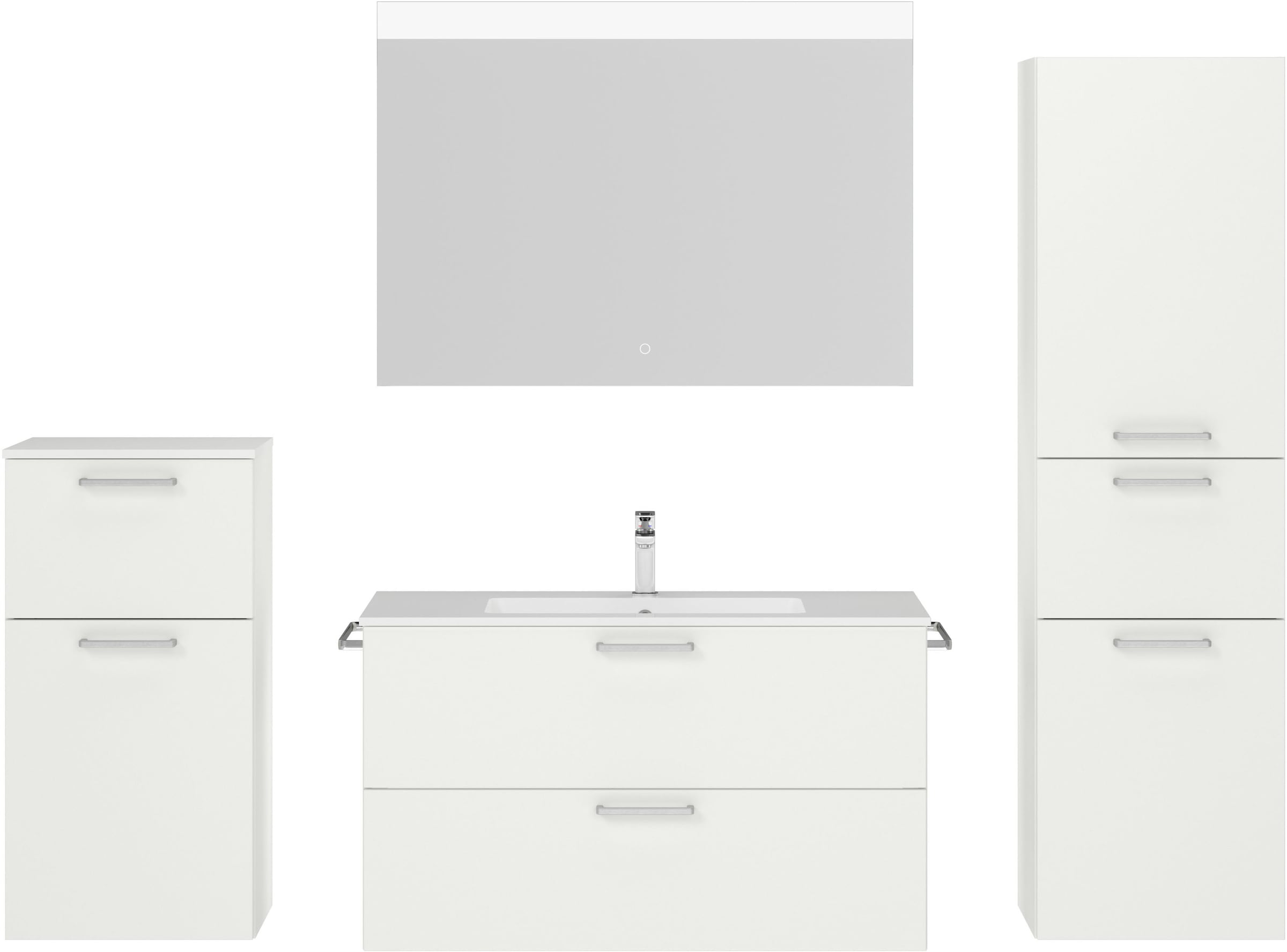 nobilia Badmöbel-Set "Tolvina" vormontiert, mit Soft-Close, 4 Stk. tlg. günstig online kaufen