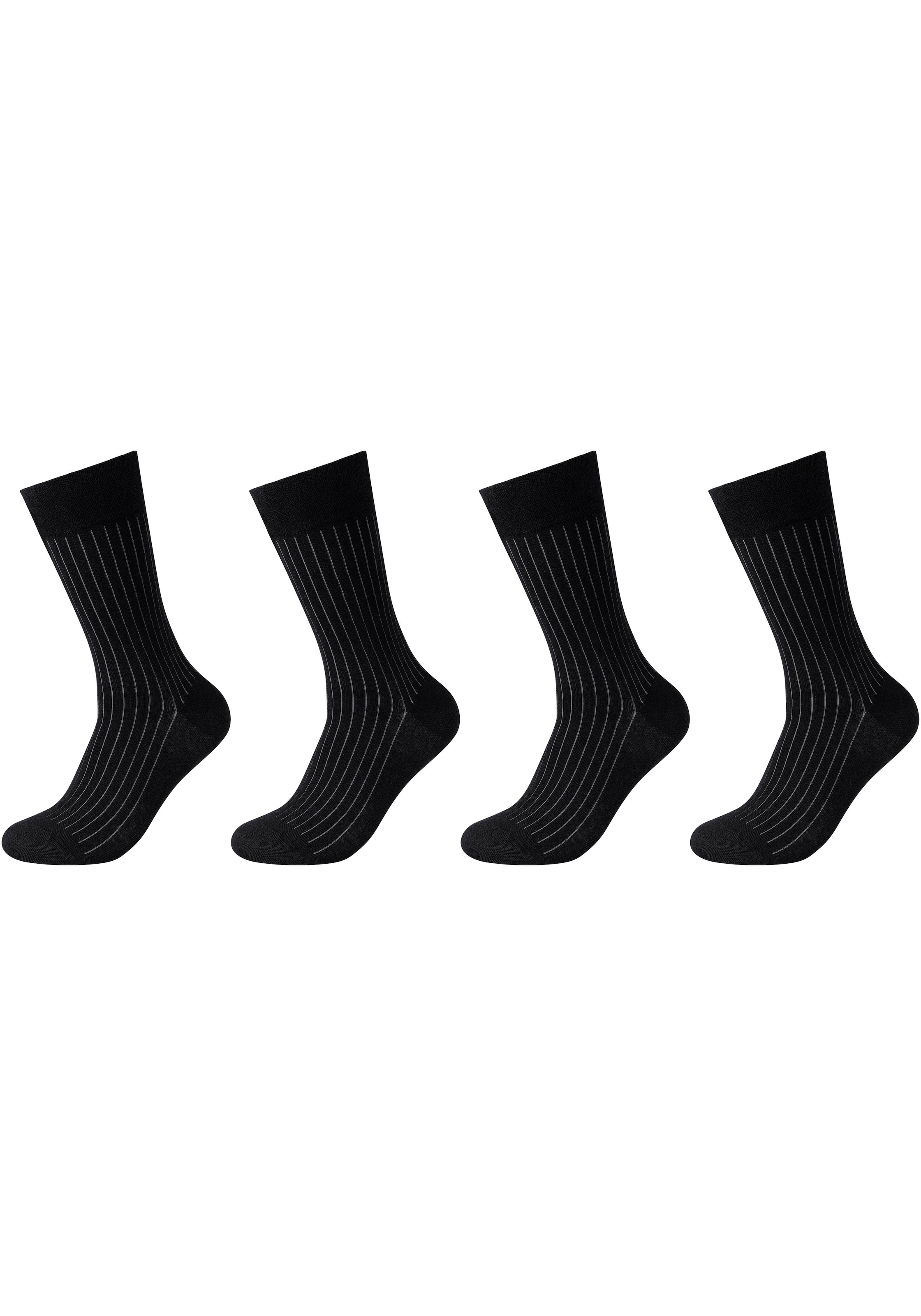 Camano Socken, (Packung, Optik: online Rippstruktur 4 kaufen | BAUR Paar), feine, zweifarbige Elegante