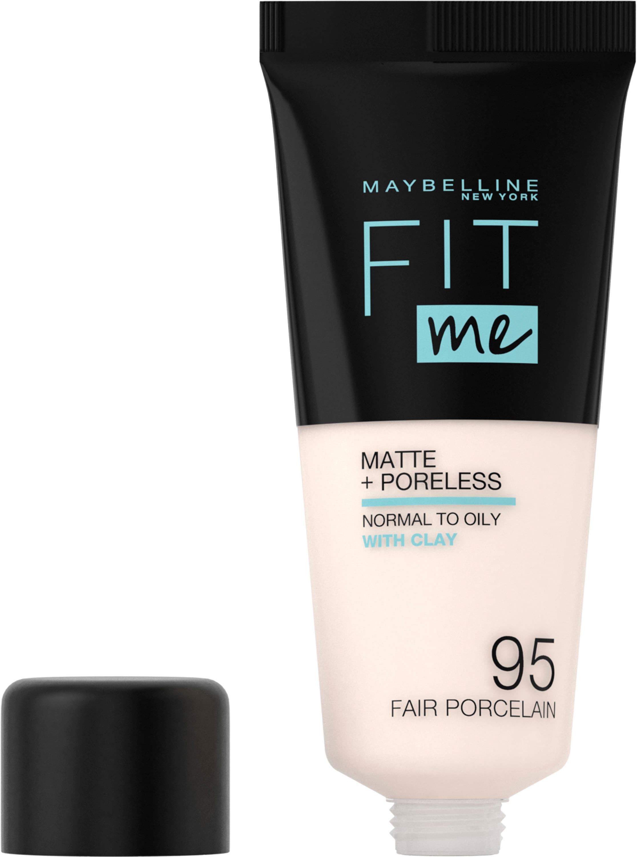 MAYBELLINE NEW YORK Foundation »Fit Me! Matte + Poreless Make-Up«, mit langanhaltender Formel