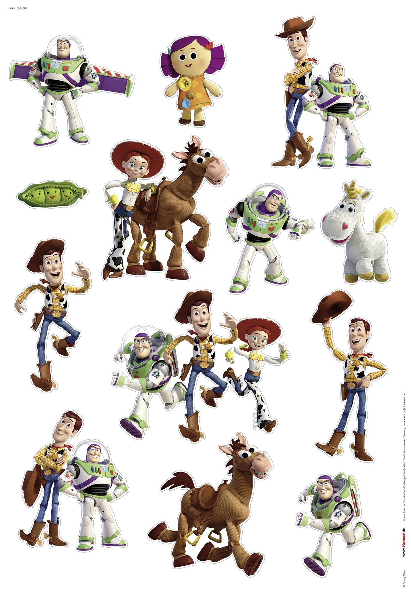Komar Wandtattoo »Disney and Pixar Toy Story Buddies«, (1 St.), 50 x 70 cm (Breite x Höhe) - Kinderzimmer, Wandsticker