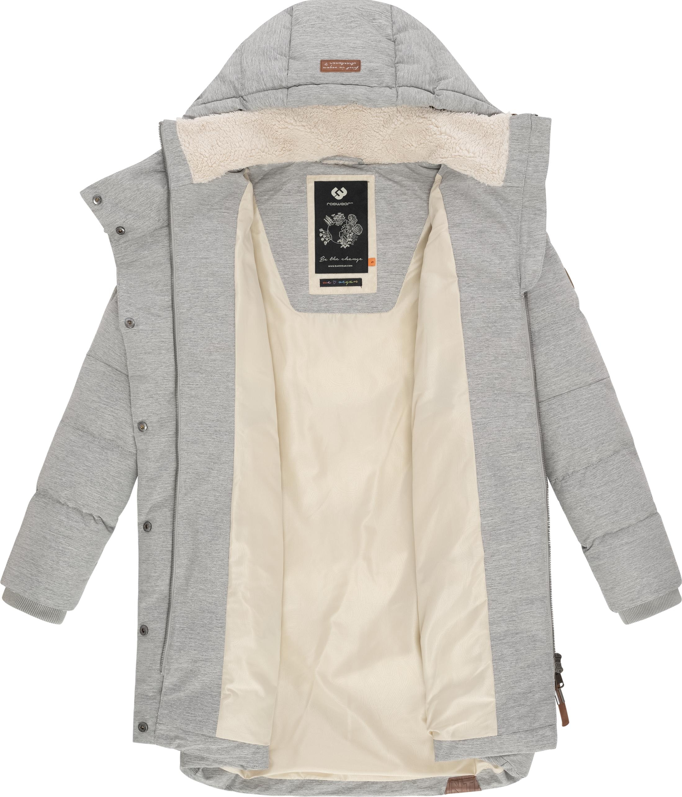 Ragwear Wintermantel »Pavla«, stylischer Winterparka mit Teddyfutter und Kapuze
