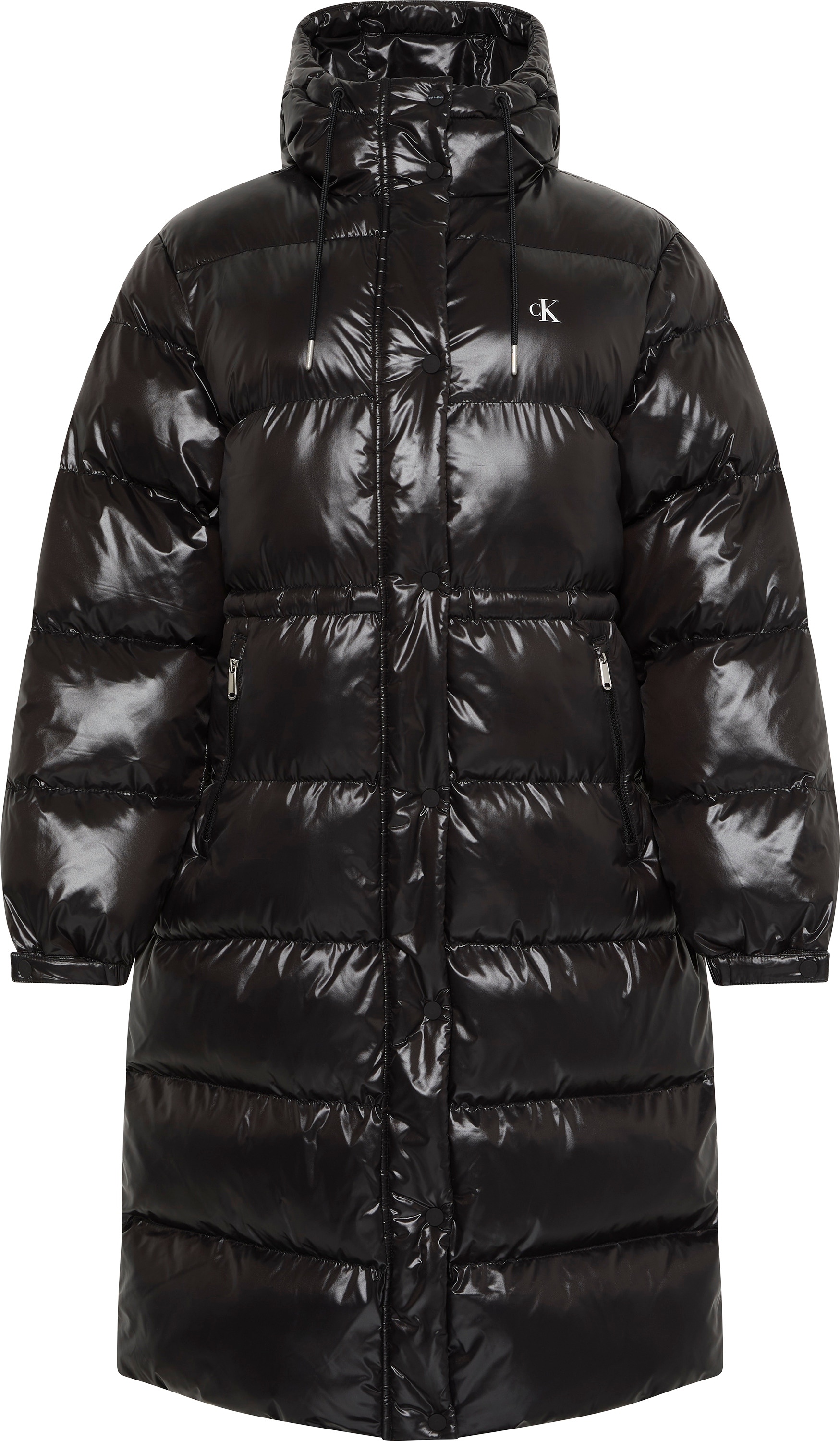 Calvin Klein Jeans Steppmantel "SHINE LONG PUFFER COAT" Mit Rundhalsausschn günstig online kaufen