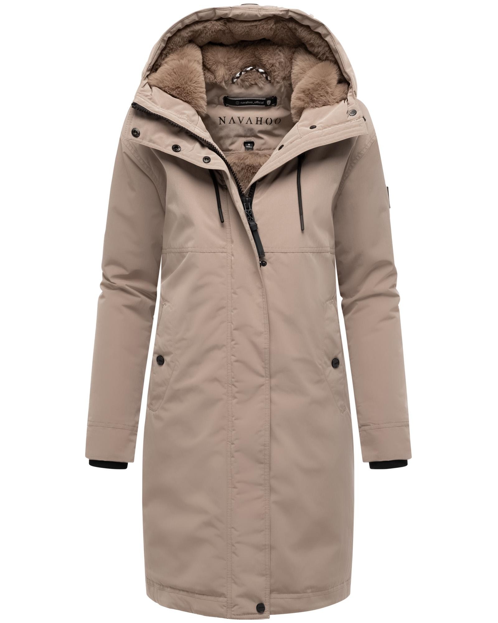 Navahoo Wintermantel »Hageltanz 14«, Warmer Damen Kurzmantel mit Kapuze