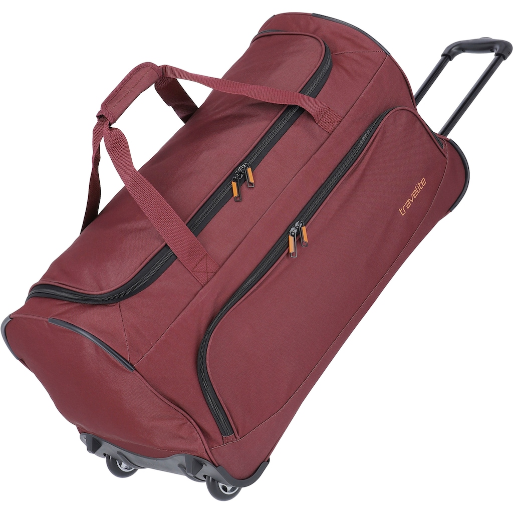 travelite Reisetasche »Basics Fresh, 71 cm, bordeaux«, Duffle Bag Reisegepäck Sporttasche Reisebag mit Trolleyfunktion