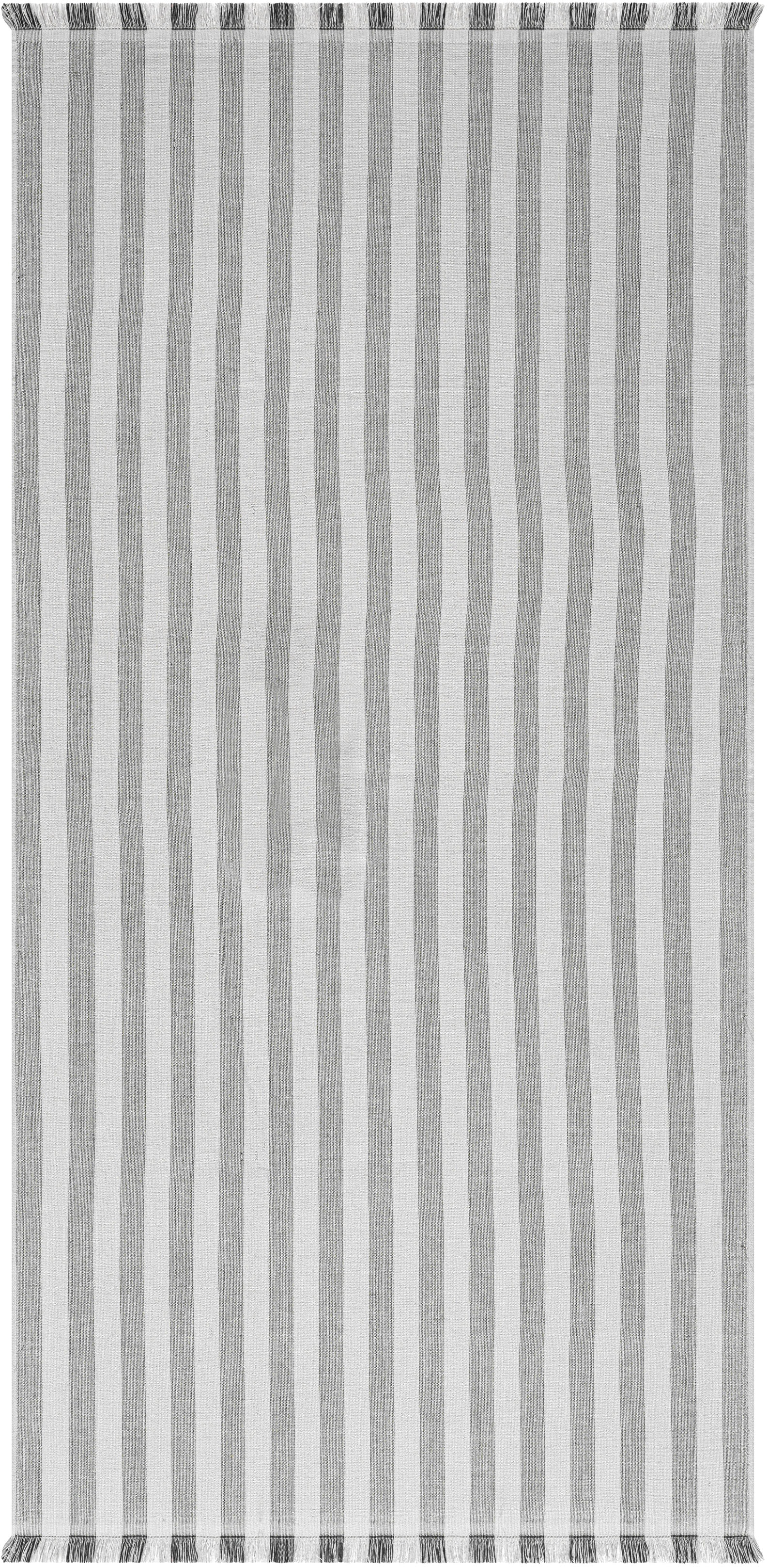 Strandtuch EGERIA, B:80cm L:180cm, grau, gewebte Ware, Obermaterial: 65% Baumwolle, 20% Polyester, 15% Viskose, Handtücher, "Pestemal", 80x180 cm,