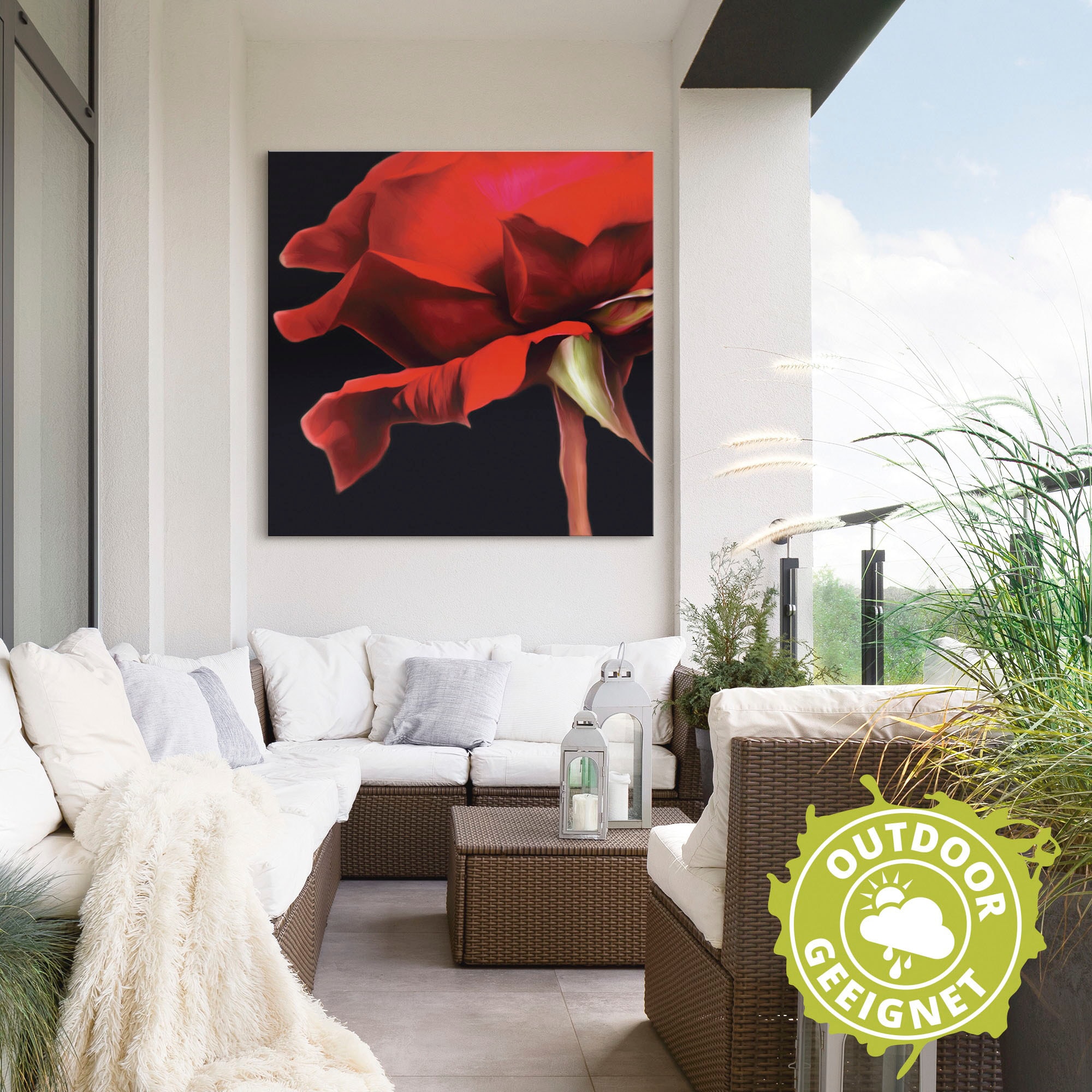 Artland Wandbild »Rose«, Blumen, (1 St.), als Alubild, Outdoorbild, Wandaufkleber in verschied. Größen