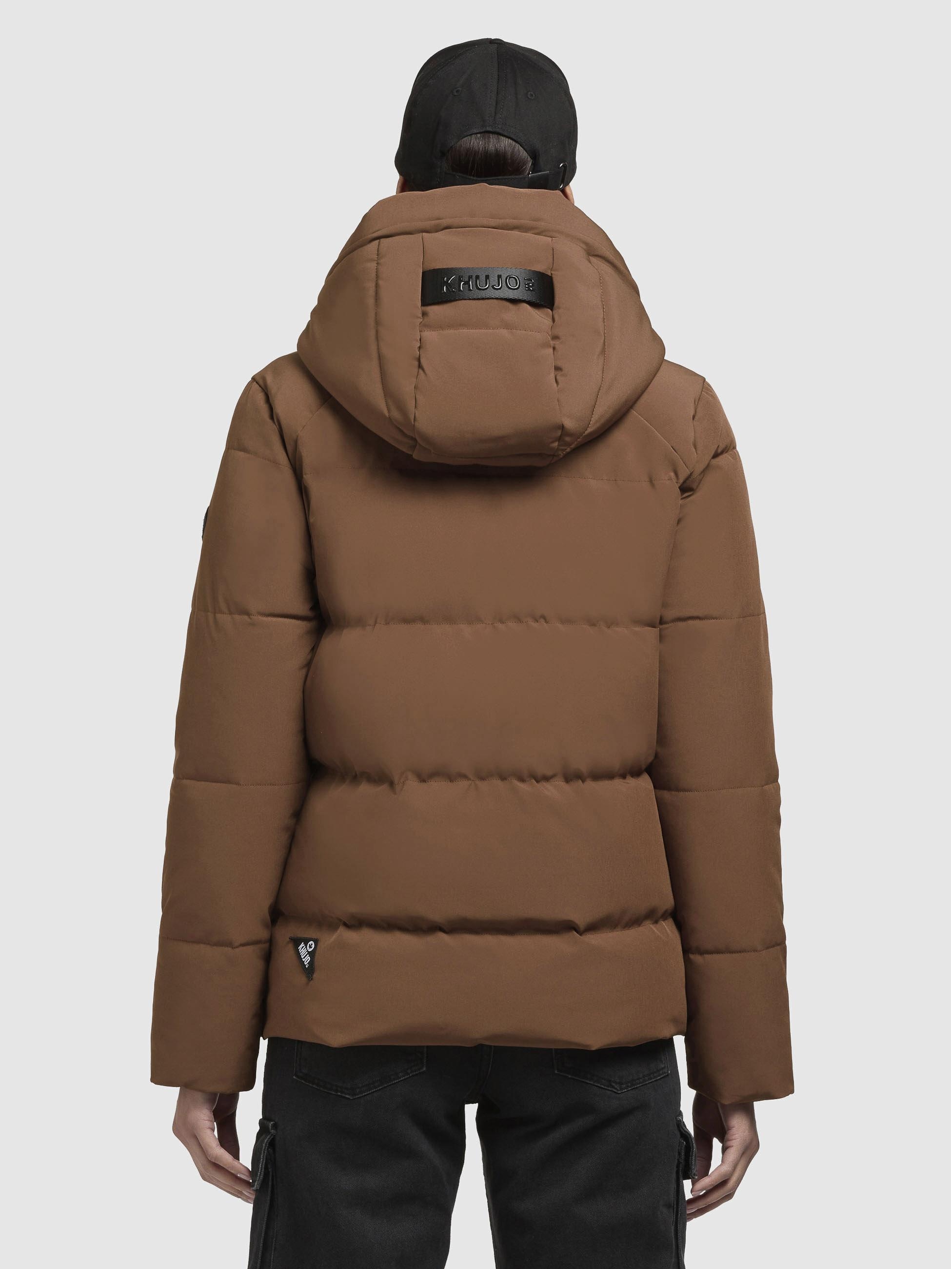 khujo Steppjacke »Fanc2-YM«, mit Kapuze, Kurze gesteppte Damen Winterjacke