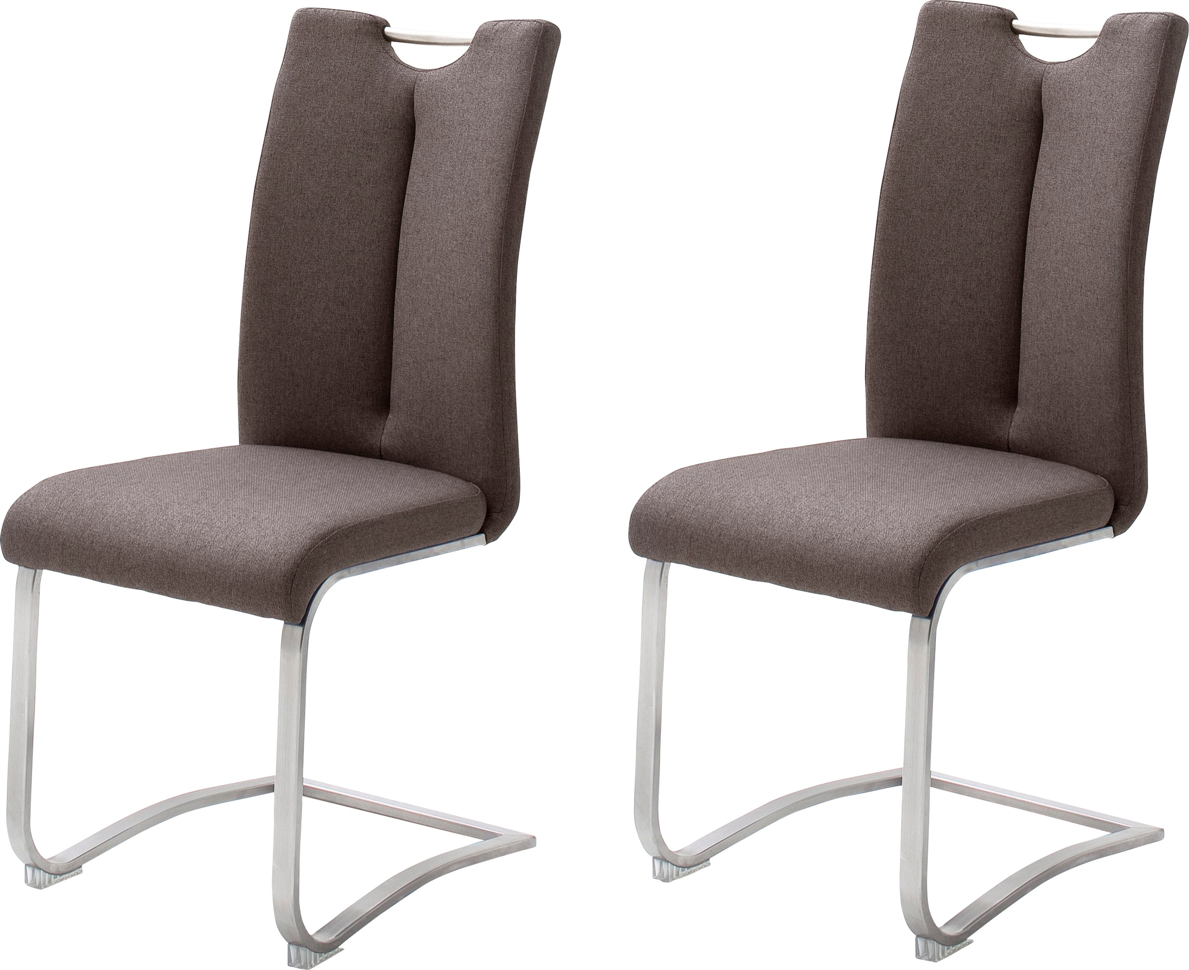 MCA furniture Freischwinger "Artos XL", (Set), 2 St., 2-er Set, Stuhl mit Griffloch, belastbarkeit bis 140 kg