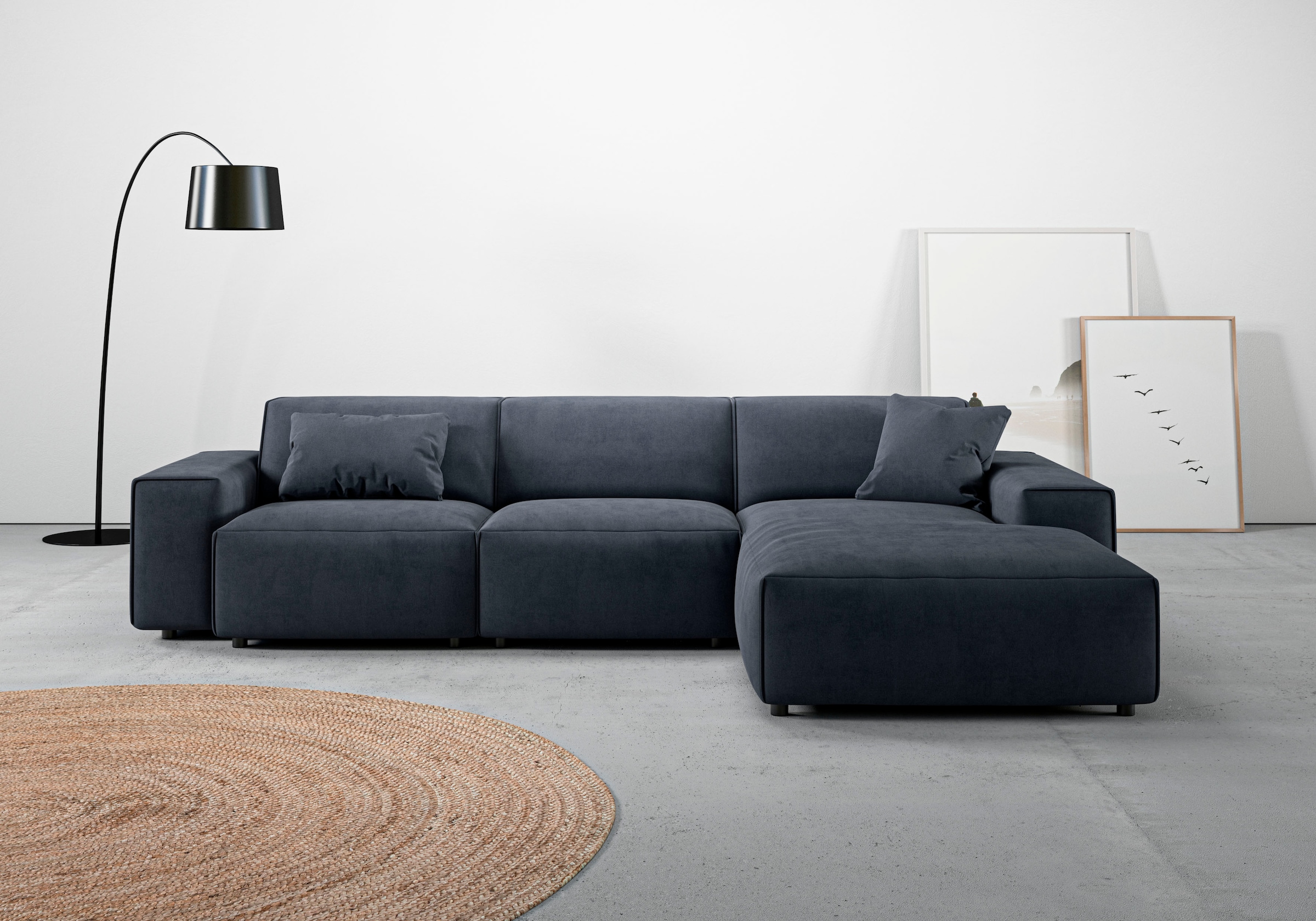 Home affaire Ecksofa "Glimminge auch in Breitcord, Feincord, Bouclé + Easy care-Bezug" L-Form, Breite 294, Zierkissen