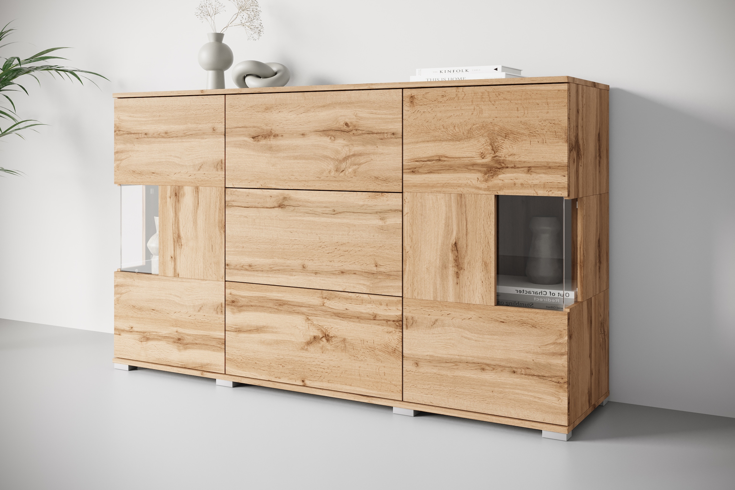 OTTO home Sideboard "Kenia" 1 Stk. tlg. Sideboard mit 3 Schubladen, 6 Fäche günstig online kaufen