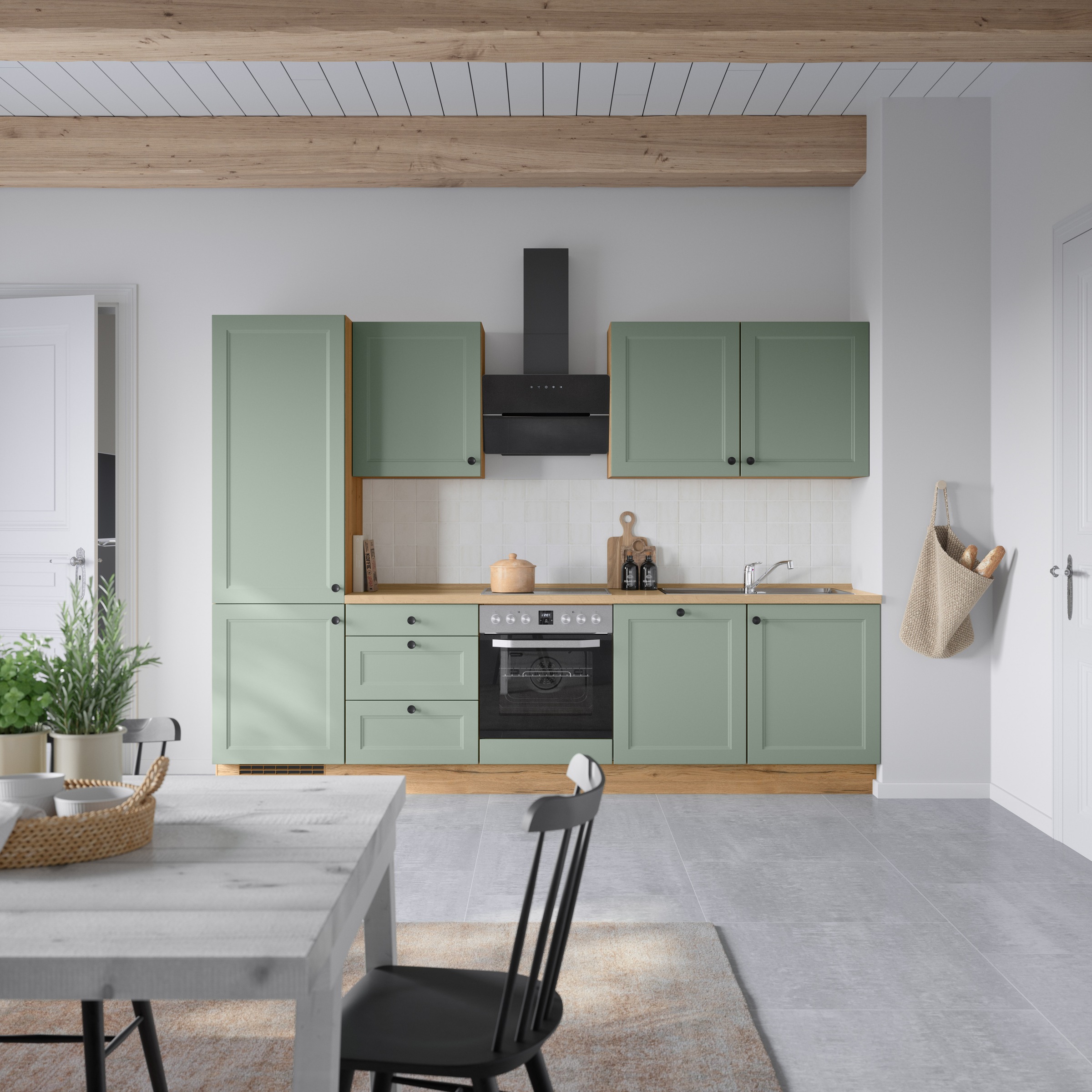 nobilia® Küchenzeile »"Cascada II"«, vormontiert, Breite 300 cm, Ausrichtung wählbar, wahlw. mit E-Geräten