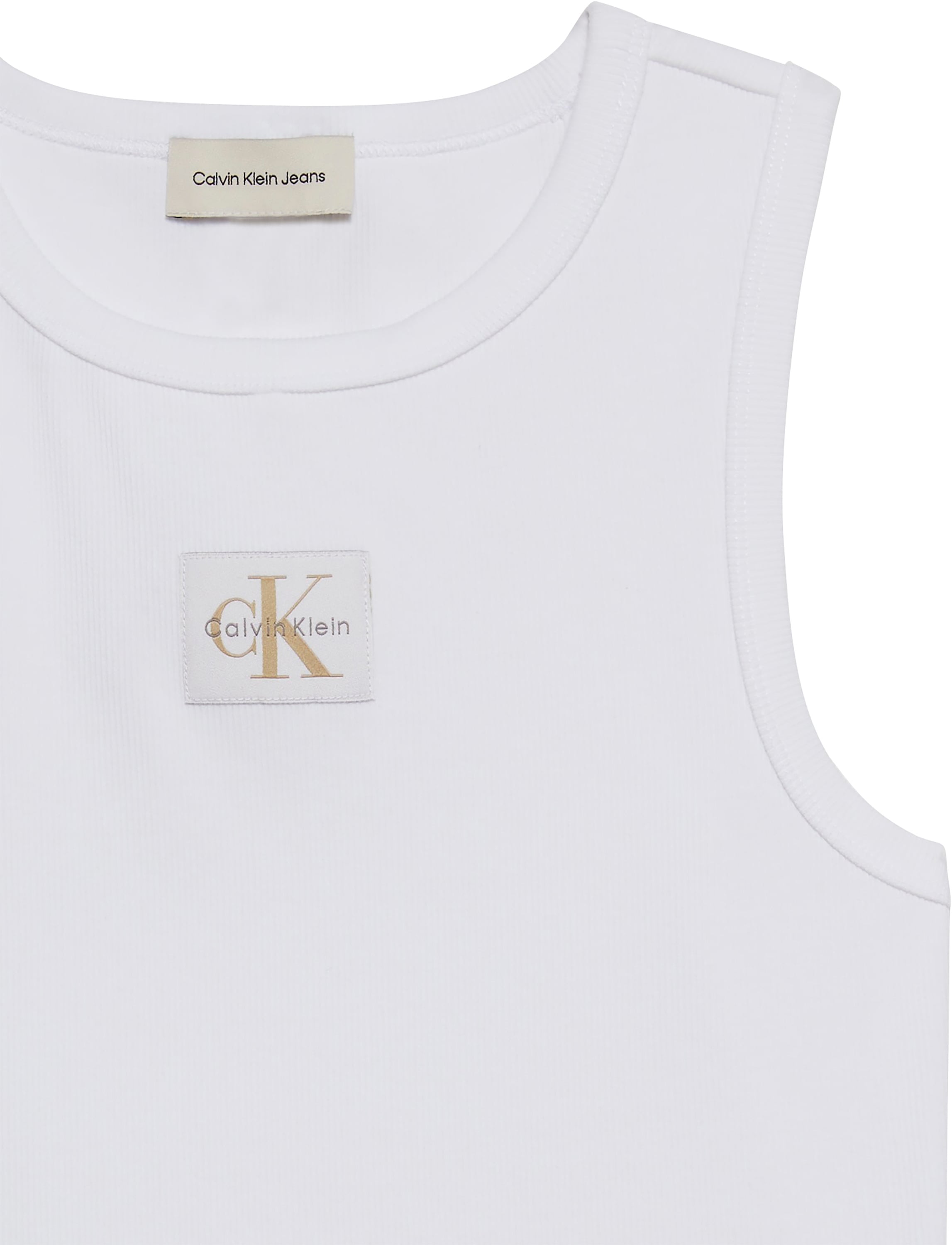 Calvin Klein Jeans Tanktop »A - WVN LBL 2X2 CTTN«, Mit Rundhalsausschnitt