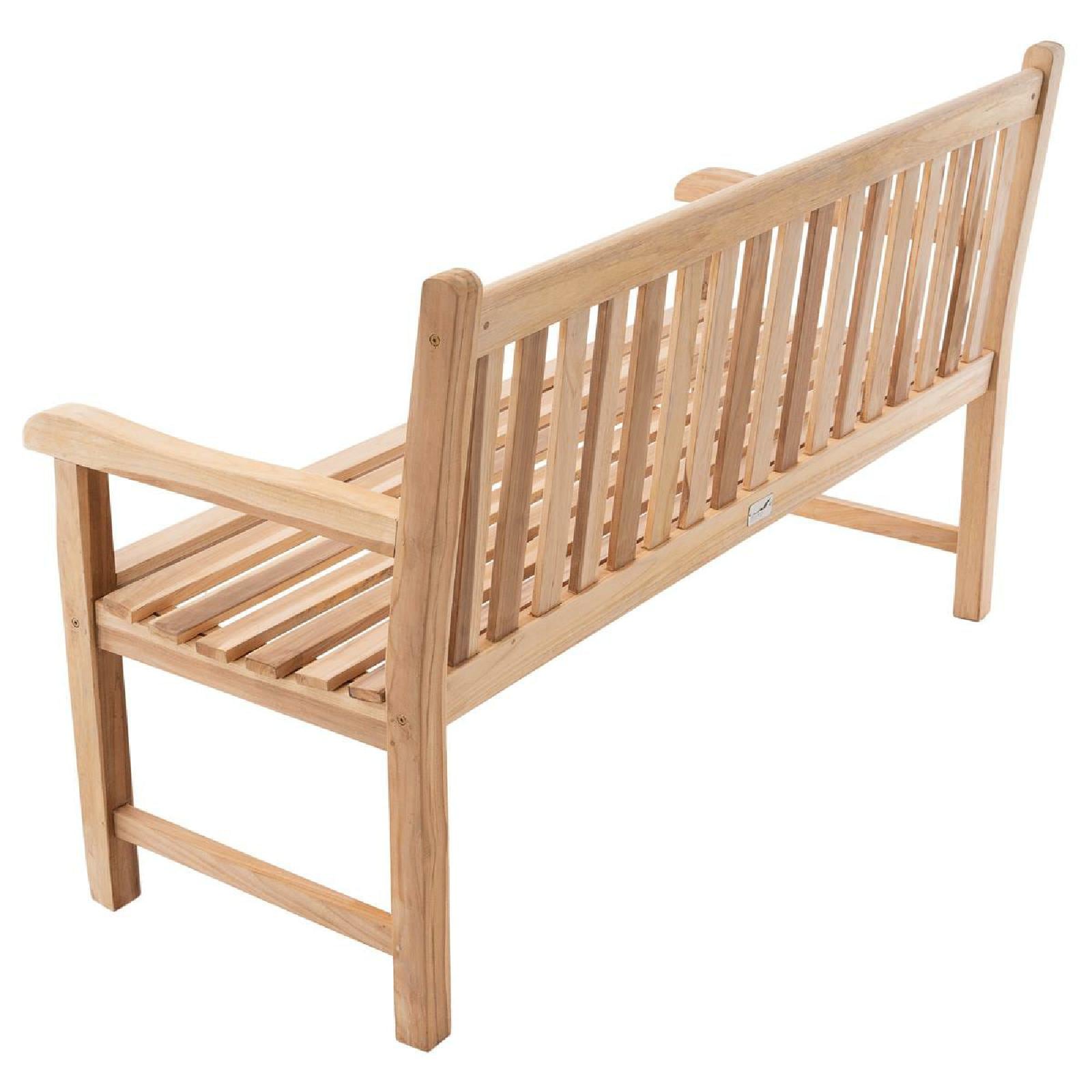 VCM Gartenstuhl »3er Sitzbank Gartenbank Landhausstil Teak Holz« () 1 Stk.