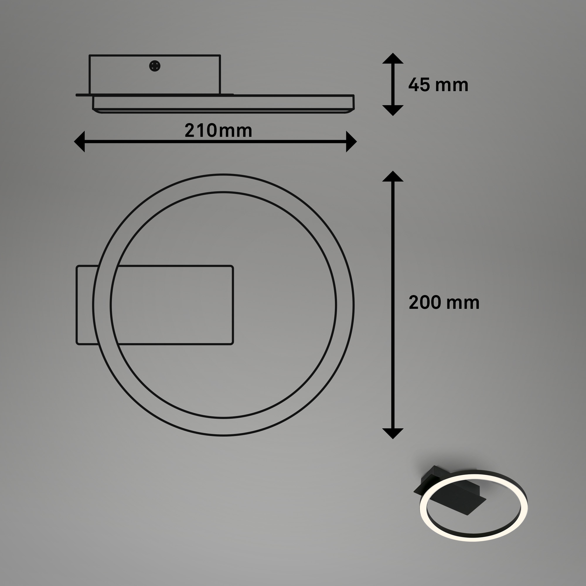 Briloner Leuchten Deckenleuchte »Frame NICI«, 5 Watt LED fest verbaut, 3000 K, 500 Lm