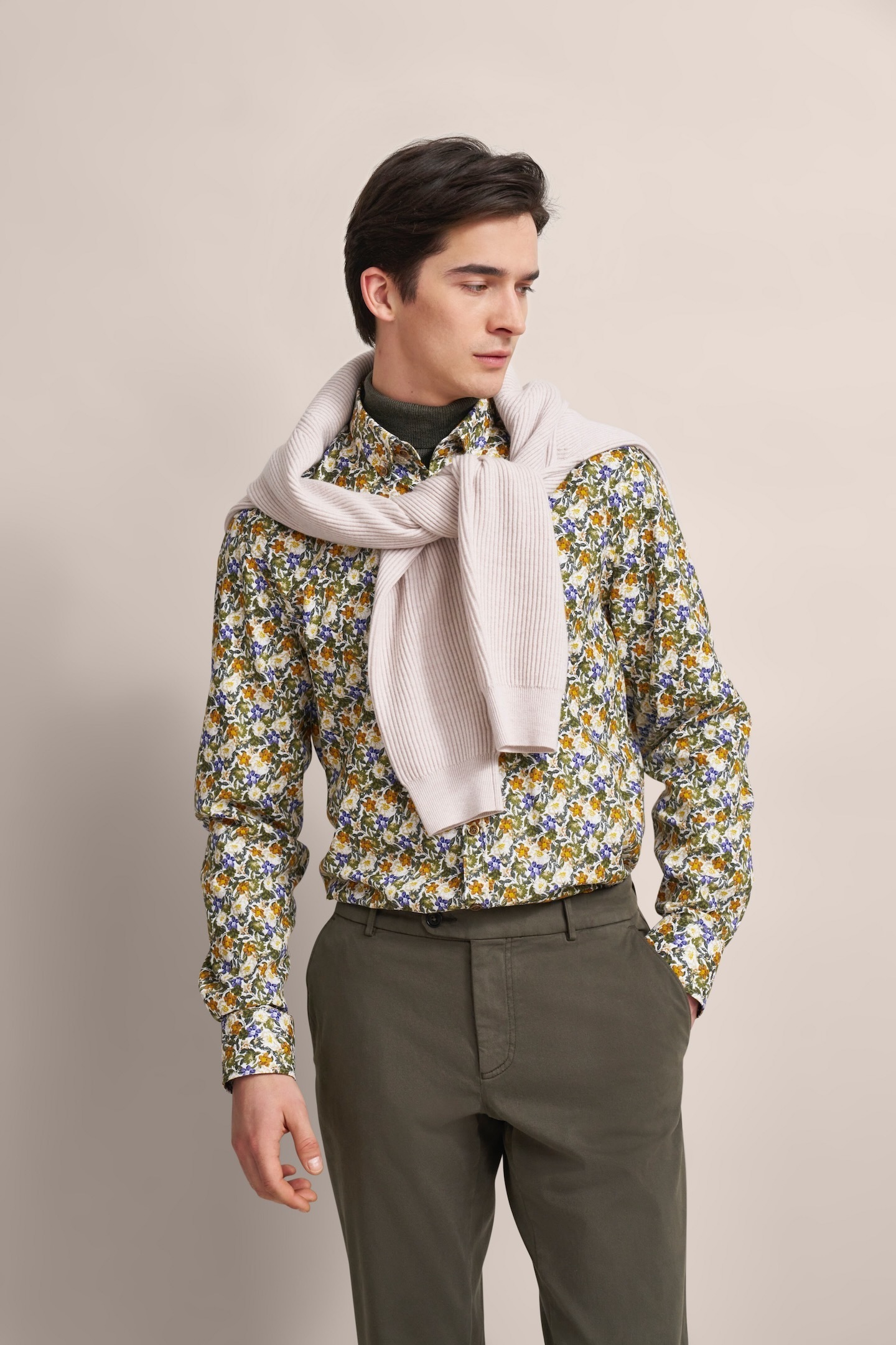 bugatti Langarmhemd, mit Button-Down-Kragen