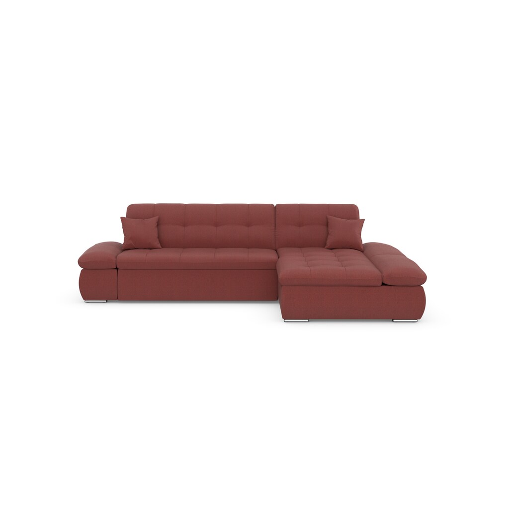 DOMO collection Ecksofa »Moric Schlafsofa B/T/H 300/172/80 cm, viele Bezugsarten, auch in Cord«, XXL-Format, wahlweise auch mit Bettfunktion und Armverstellung