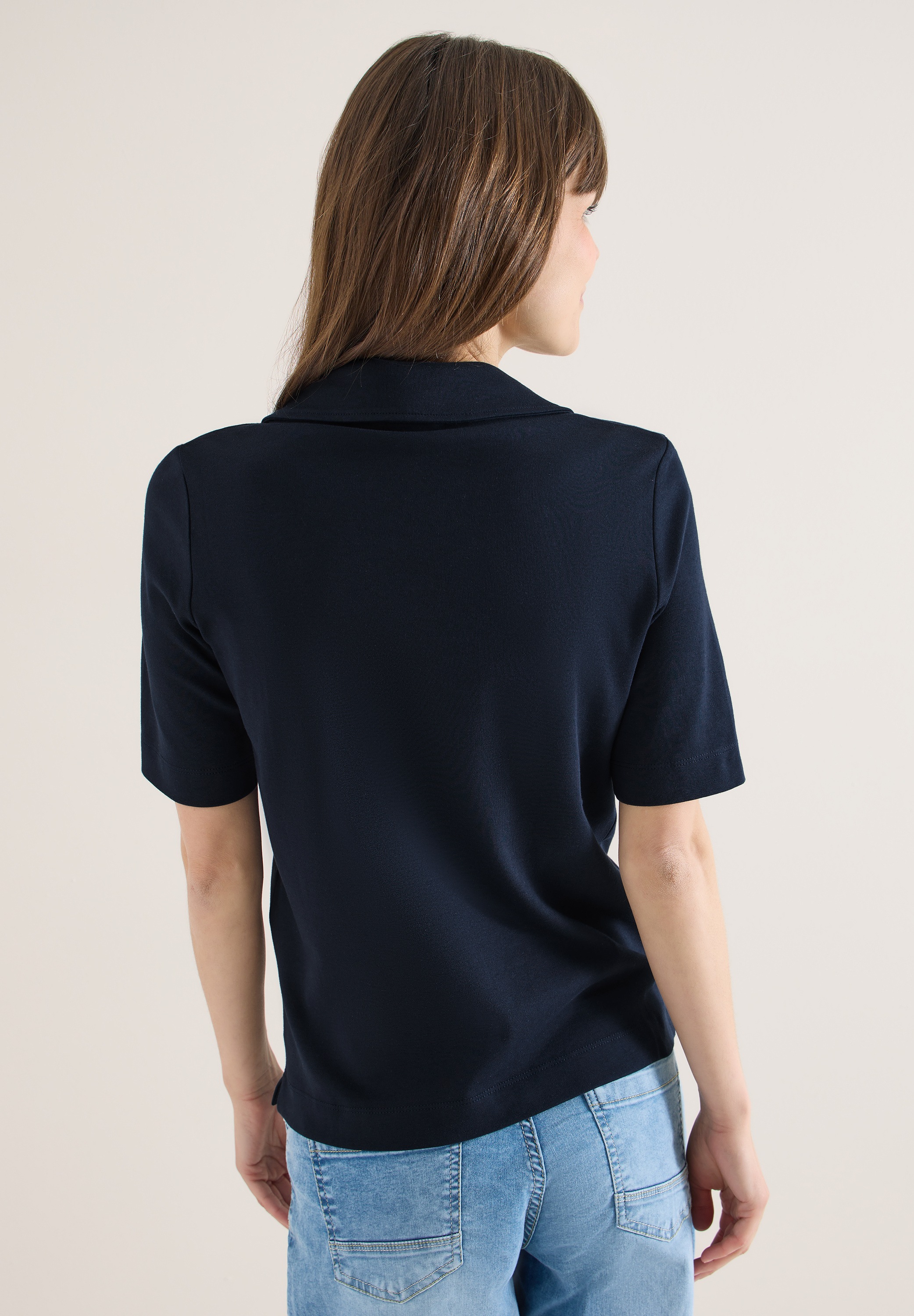 Cecil Poloshirt in Unifarbe günstig online kaufen