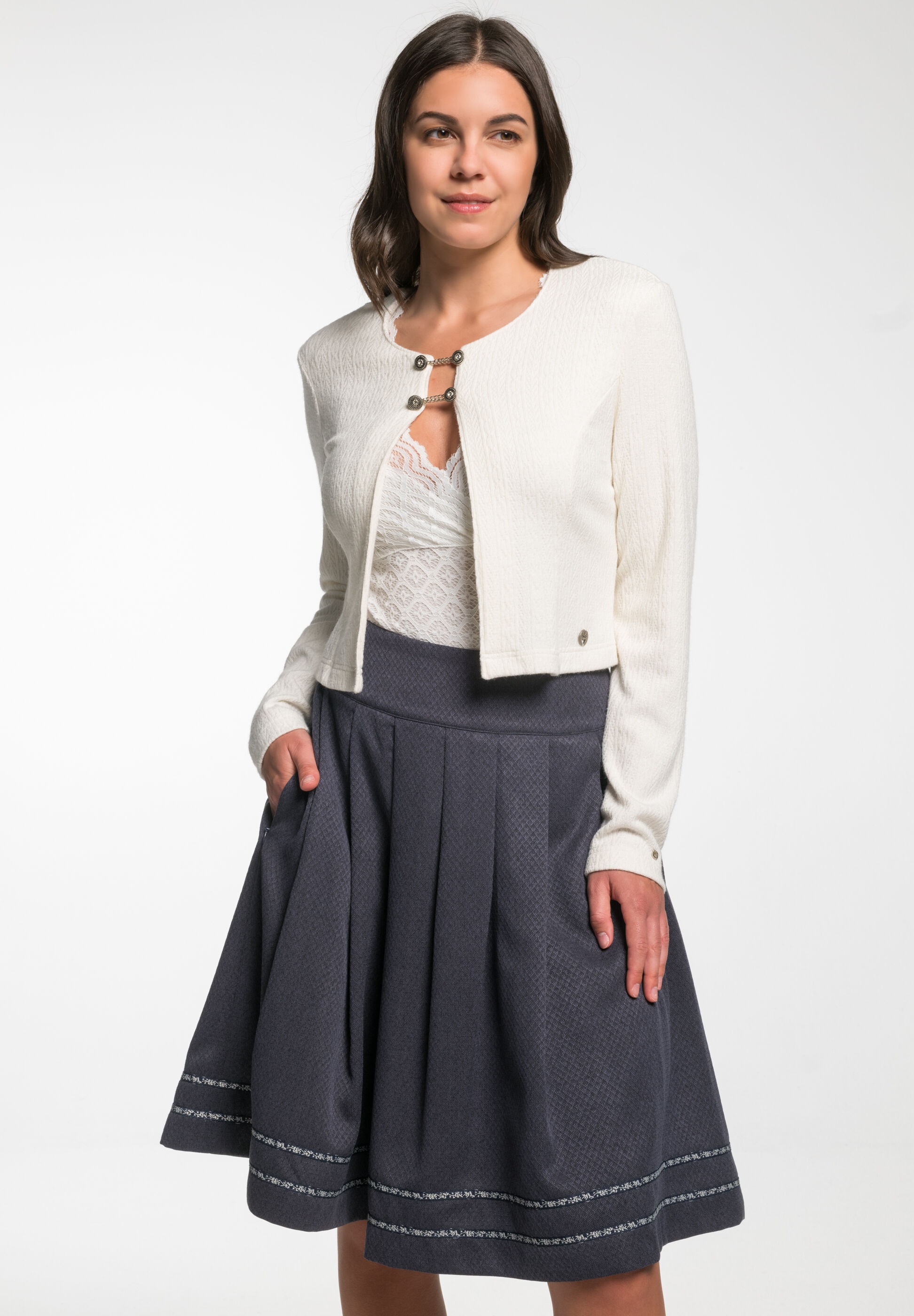 Spieth & Wensky Trachtenstrickjacke »Emana« Bolero für kühlere Festtage