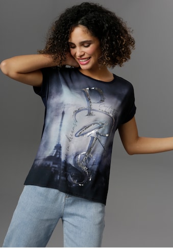 Aniston SELECTED Blusenshirt, mit glänzendem Folienprint kaufen