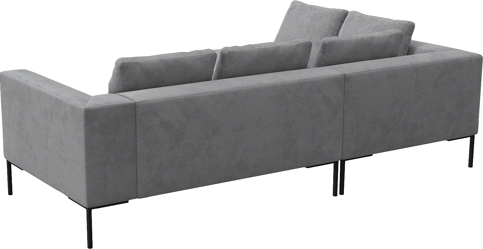 FLEXLUX Ecksofa »Loano, superbequemer Sitzkomfort durch Kaltschaum im Sitz, L-Form«, modernes Sofa, frei im Raum stellbar, lose Kissen, hoher Fuß