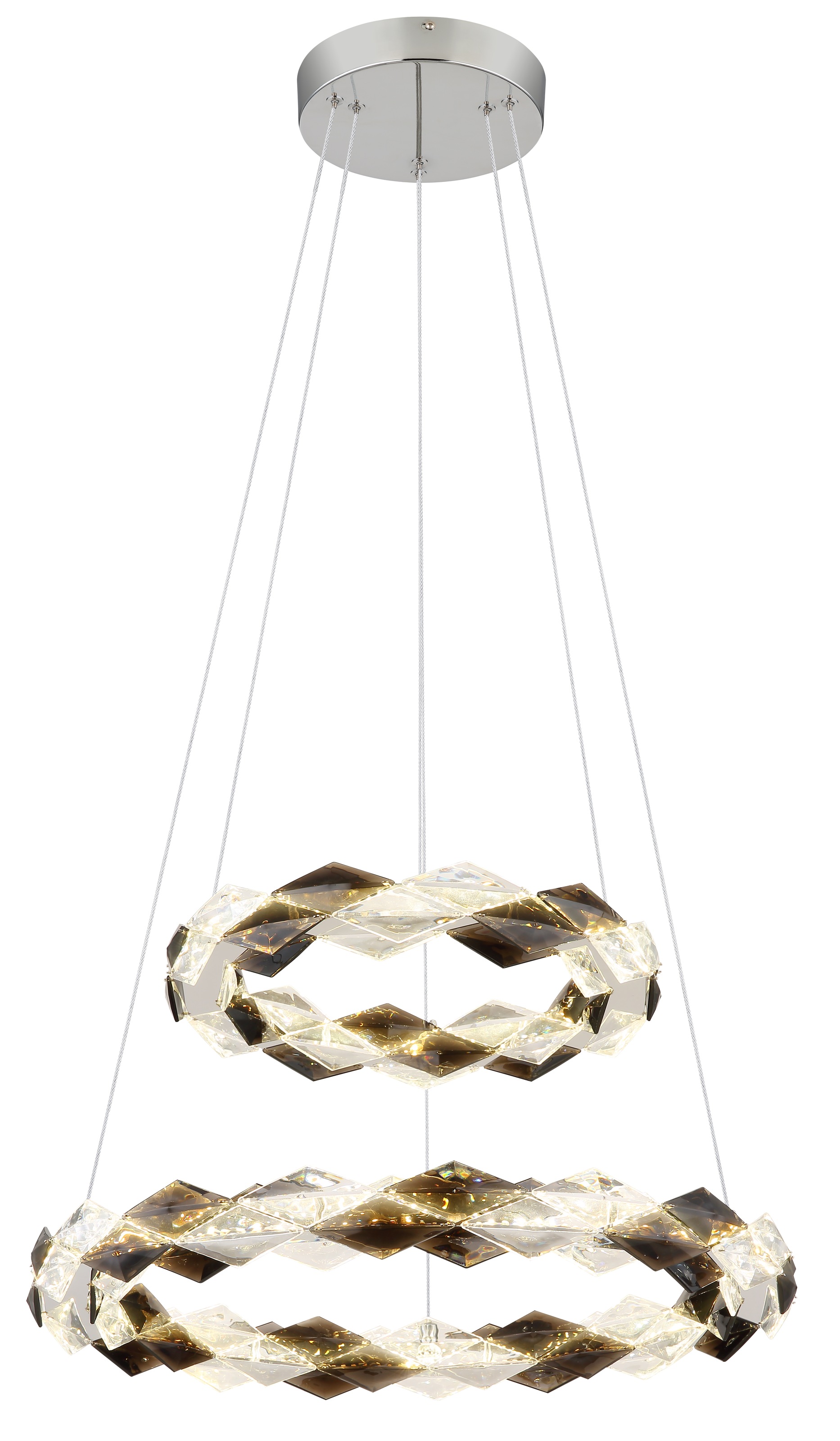 "GLOBO LIGHTING LED Pendelleuchte ""KARILION"", verchromt, Leuchten, Hängelampe/Hängeleuchte/Wohnzimmer/Esstisch/elegant, LED Pendelleuchte"