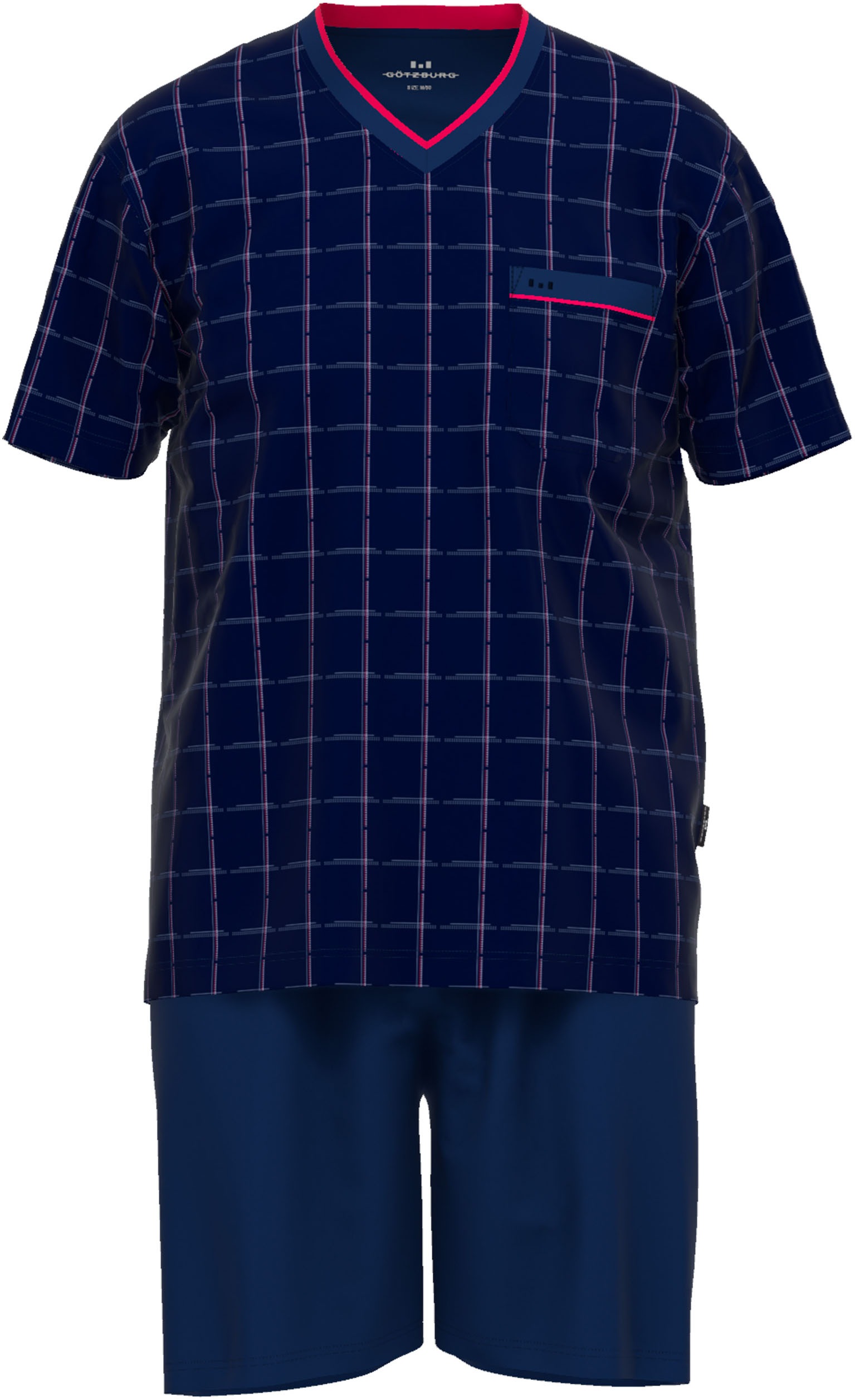 GÖTZBURG Shorty "Bronx", (2 tlg.), Kurzarm, V-Ausschnitt, kurze Hose, Baumw günstig online kaufen