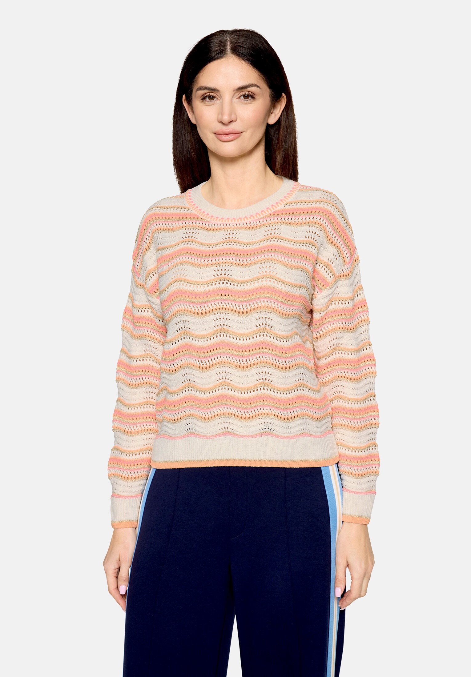 Cartoon Strickpullover »Damen mit Rundhalsausschnitt« 1 tlg.