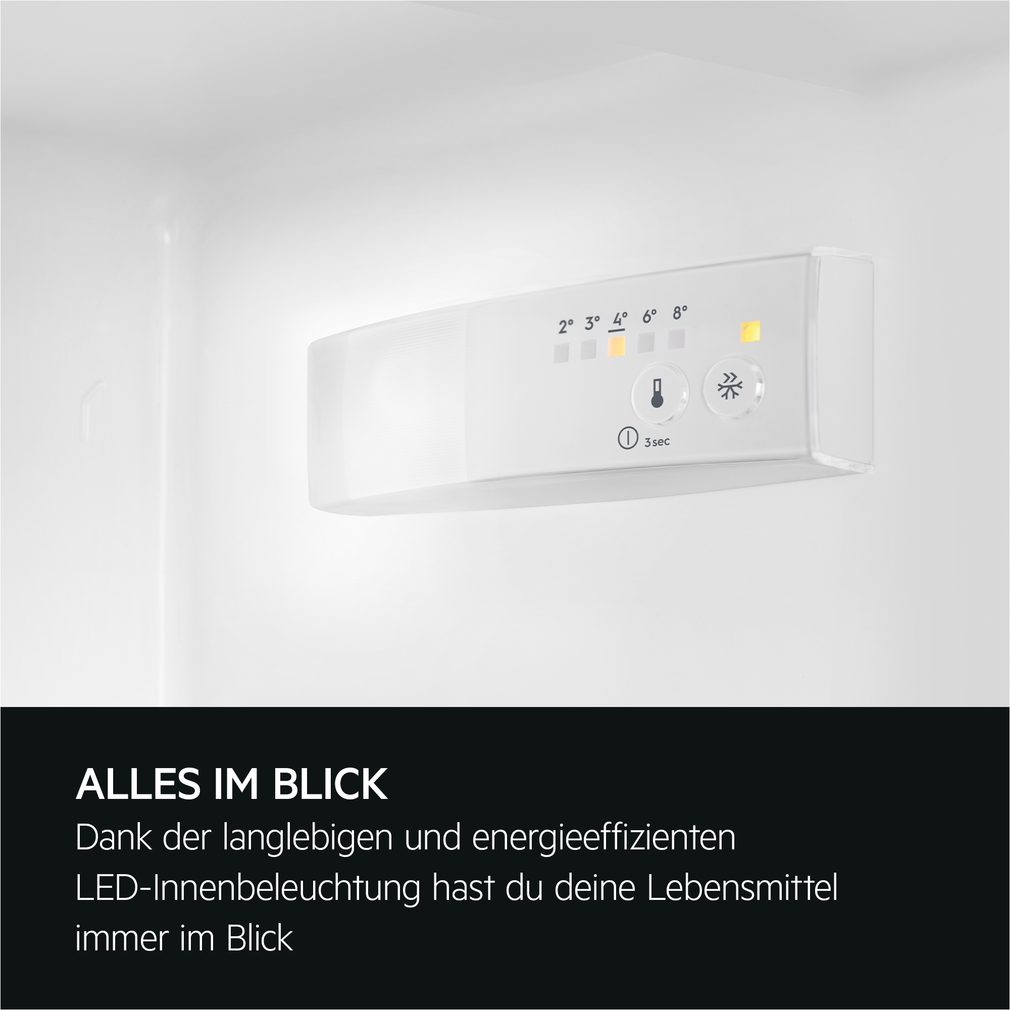 AEG Einbaukühlgefrierkombination Serie 5000 »OSC5S183ES« 177,2 cm hoch 54,6 cm breit 198 Liter, ColdSense - Schützt Lebensmittel, LED-Display, Schlepptür