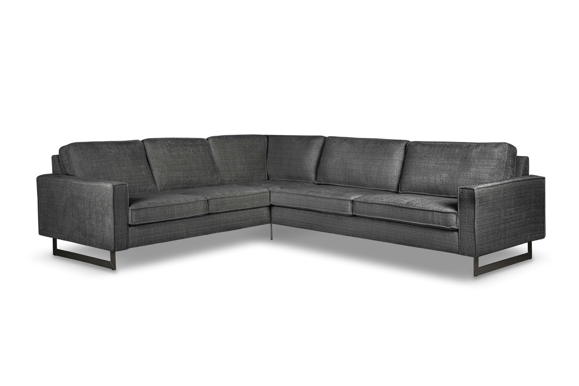 Home affaire Ecksofa »Pinto, XXL, 250/290 cm, langer Schenkel, Ottomane« Cord, Chenille, Lederoptik, mit Keder, Metallfüße, Wellenunterfederung